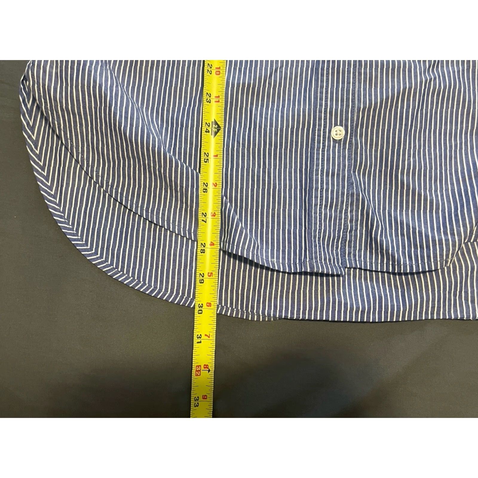 Veronica Beard VINTAGE Veronica Beard Women's Shirt Long Sleeve Casual Cotton Medium Blue White Pinstripes Spring Summer Women's Size M / US 6-8 / IT 42-44 - 2 Thumbnail