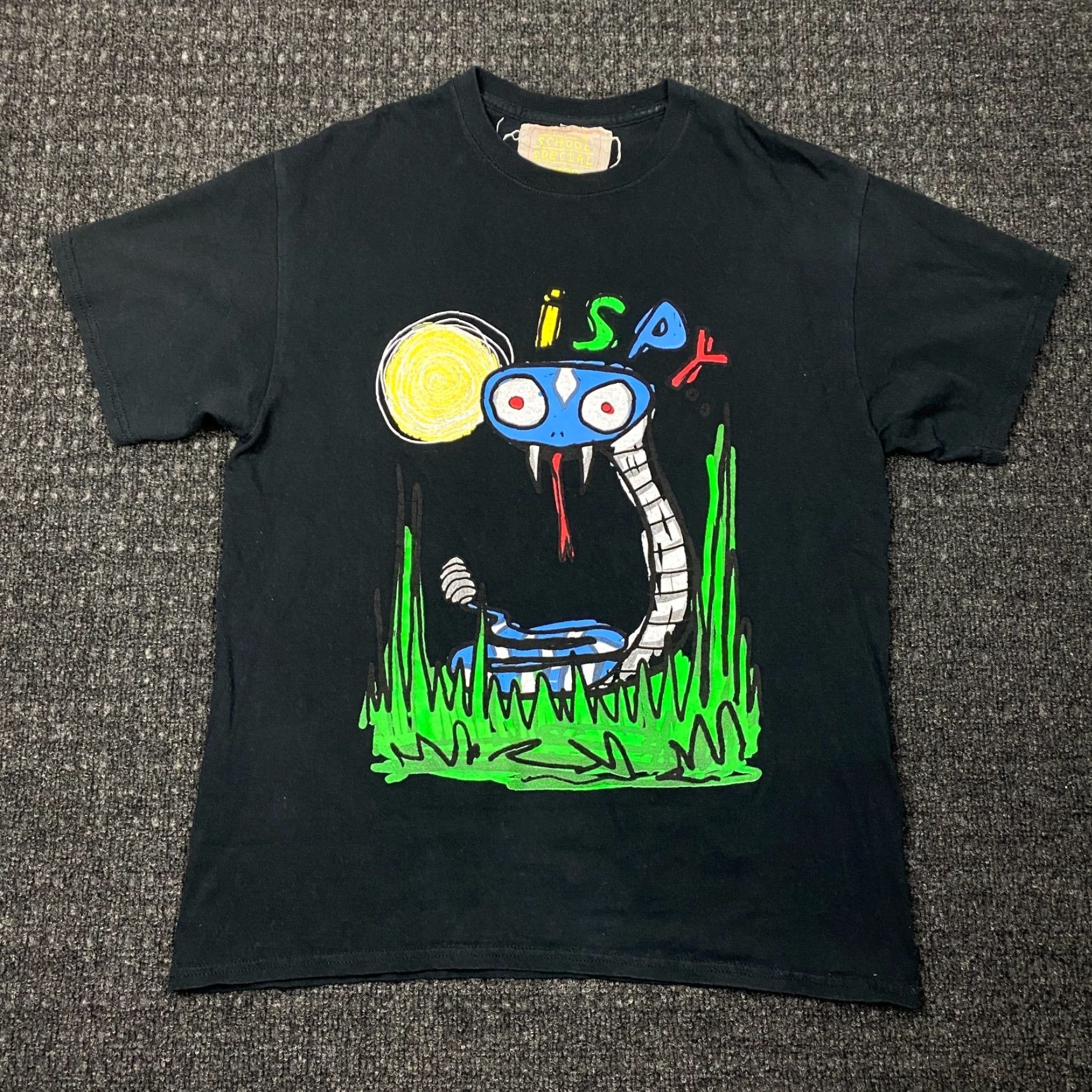 Vintage VINTAGE After School Special I Spy T Shirt Black Large Snake in the Grass Size US L / EU 52-54 / 3 - 2 Thumbnail