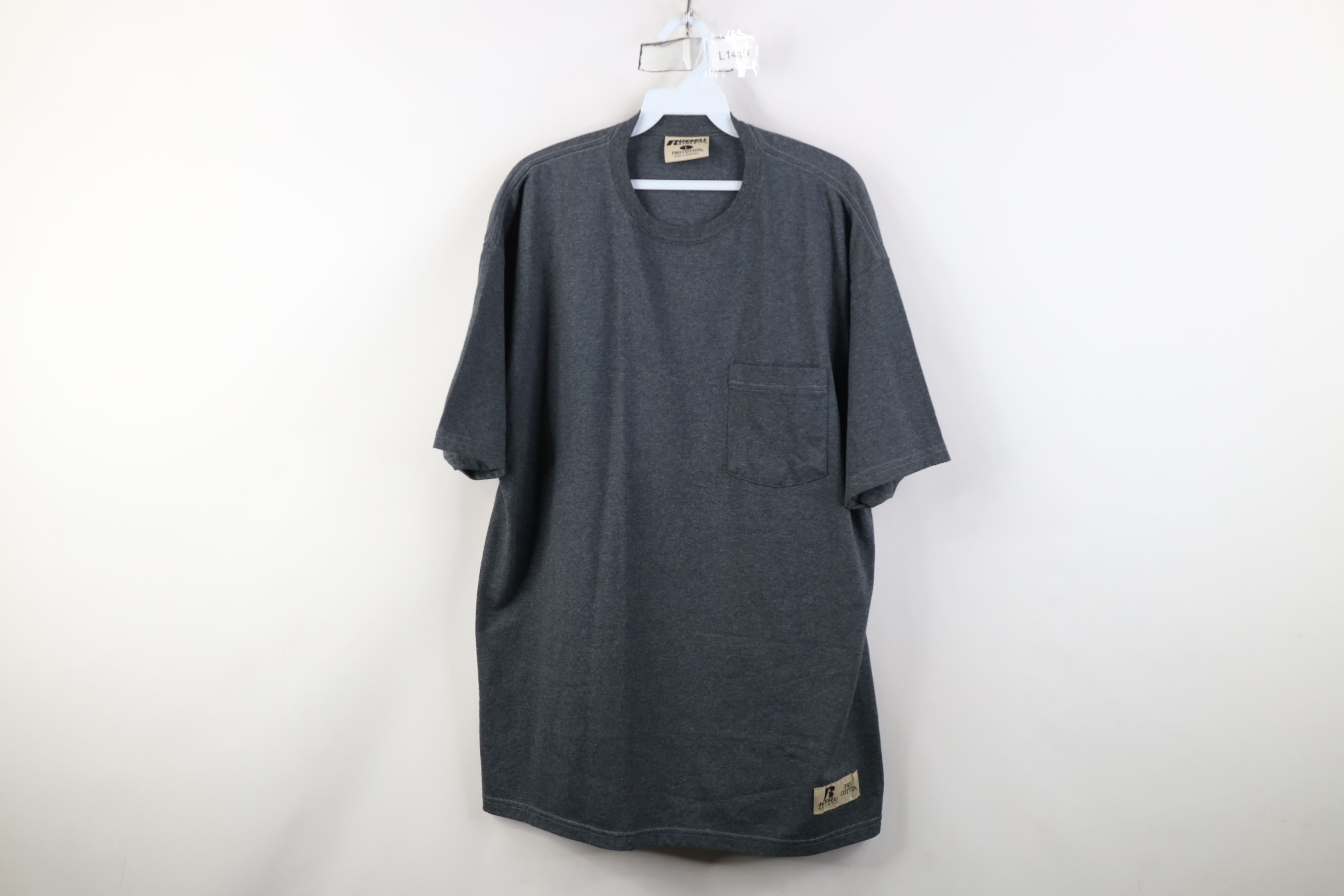 Russell Athletic Vintage 90s Y2K Russell Athletic Blank Pocket T-Shirt Gray Size US L / EU 52-54 / 3 - 1 Thumbnail