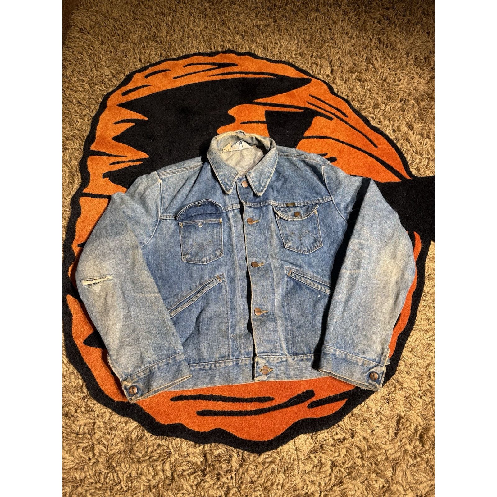 Band Tees × Vintage Vintage 70s Allman Brothers Jean Jacket Maverick Sanforset Size US M / EU 48-50 / 2 - 2 Thumbnail