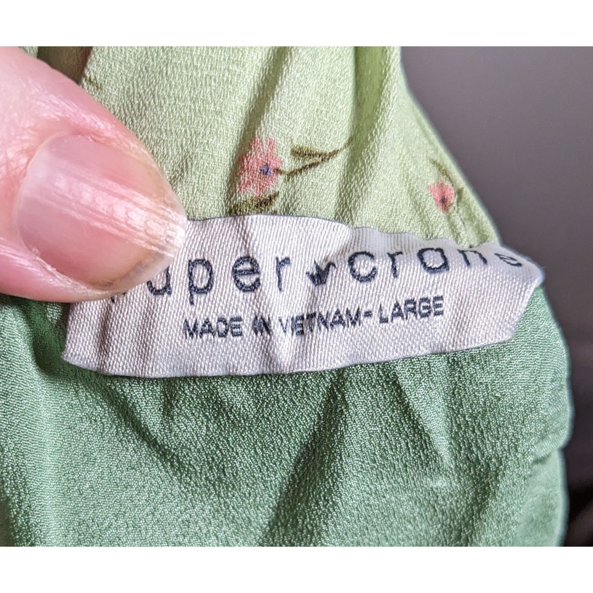 Other Paper Crane Cottagecore Green Floral Skirt Size 30" / US 8 / IT 44 - 7 Thumbnail