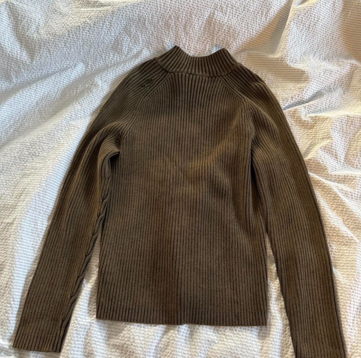 Express Express Two-Way Zip Heavy Knit Sweater Size US M / EU 48-50 / 2 - 4 Thumbnail