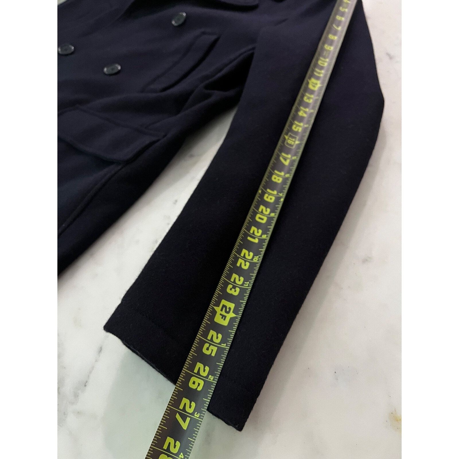 Mandelli $3900 Mandelli Bergdorf Goodman Navy Wool Peacoat IT54 NEW Size US XL / EU 56 / 4 - 14 Thumbnail