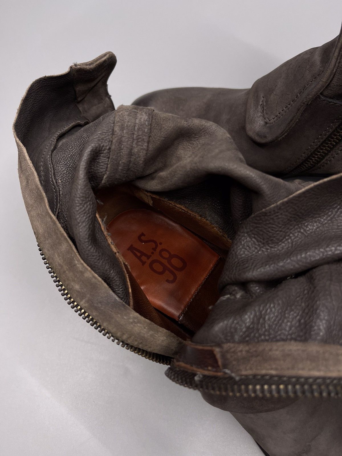 Japanese Brand × Vintage A.S 98 Boots Leather Style Rick Owens Size US 5.5 / EU 38 - 6 Thumbnail