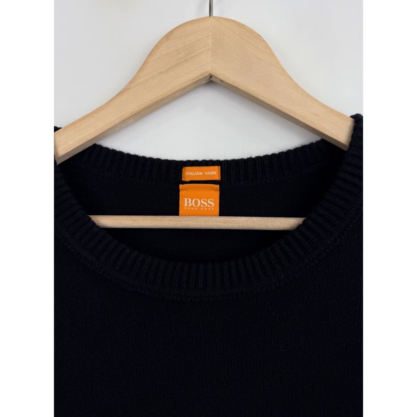 Hugo Boss HUGO BOSS Orange Archive Wool Knit Sweater L Dark Blue Retro 90s Y2K Mens Pullover Wool Knit, Size L, Dark Blue, Vintage Style, Retro Theme Size US L / EU 52-54 / 3 - 4 Thumbnail