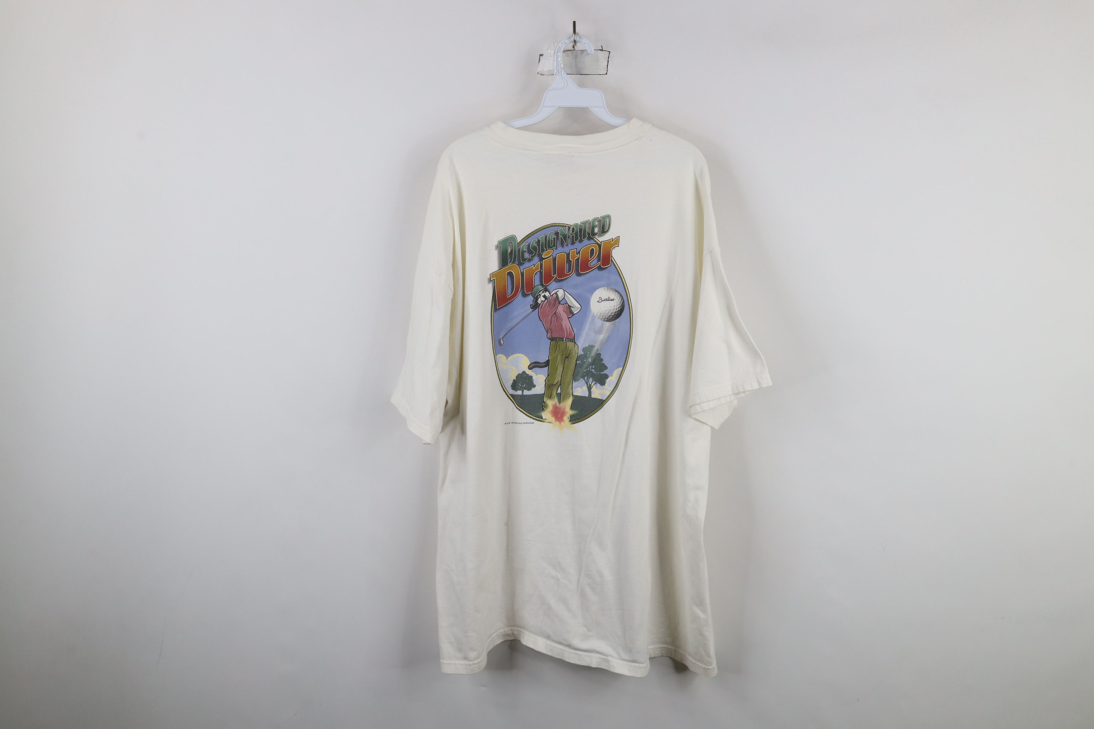 Big Dogs × Vintage Vintage 90s Big Dogs Spell Golf Designated Driver T-Shirt Size US XXL / EU 58 / 5 - 13 Thumbnail