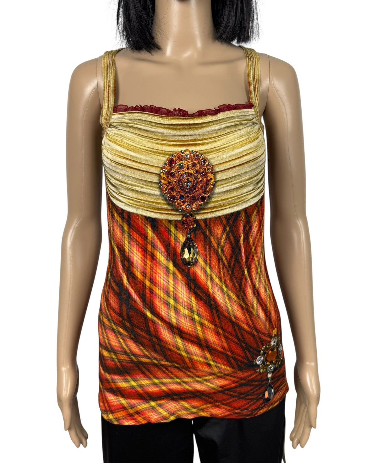 Other Tarun Tahiliani Printed Slip Top Emblished Viscose size S Size S / US 4 / IT 40 - 2 Thumbnail