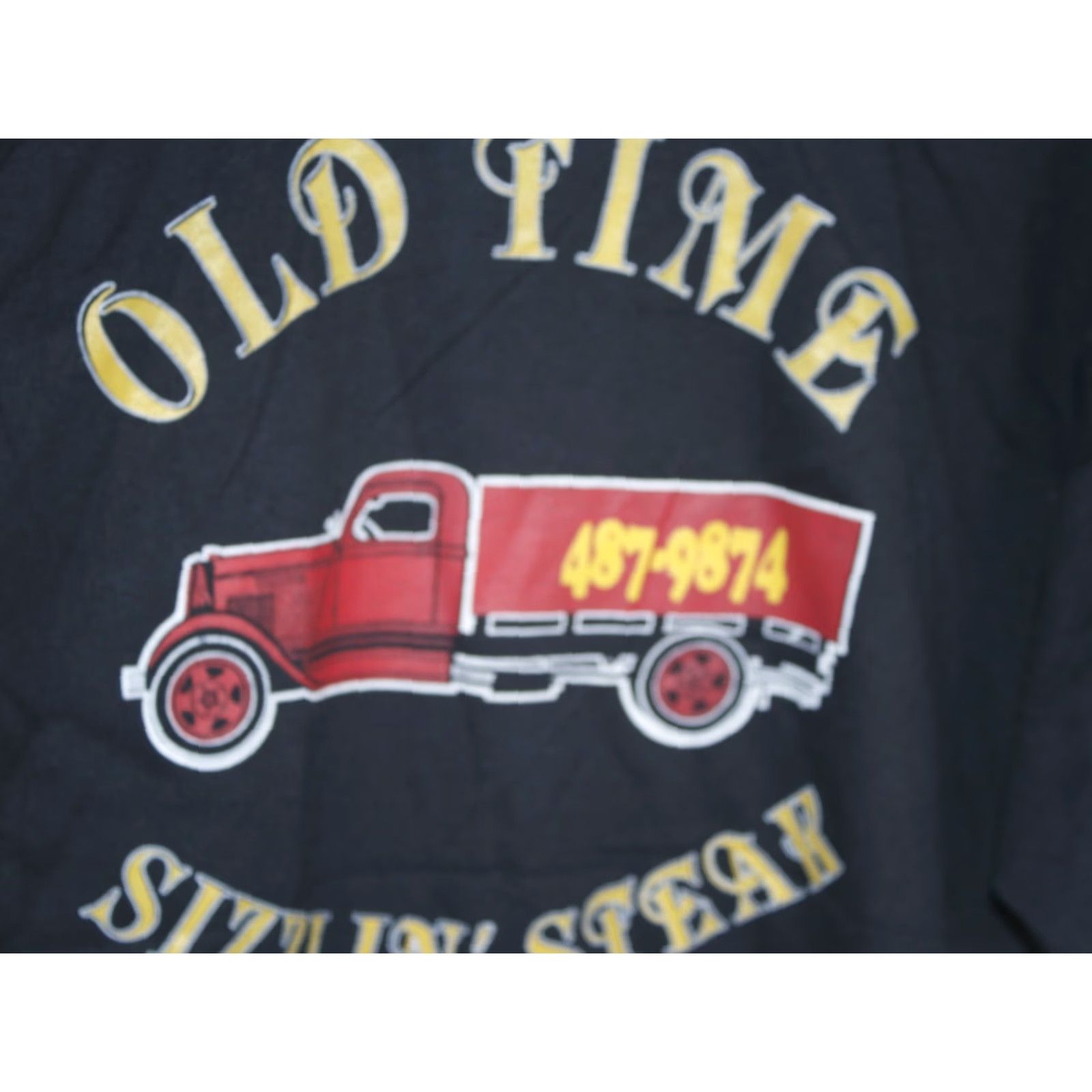 Vintage VINTAGE Sizzlin Steak Mens T-Shirt Short Sleeve Black XL 60% Cotton 40% Polyester Crew Neck Single Stitch Graphic Print Pullover Regular Fit US Seller Size US XL / EU 56 / 4 - 5 Thumbnail