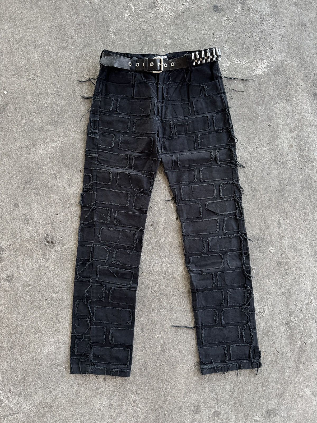Japanese Brand 🔥Rare Hundred Club Destroy Anarchy Crush Patch Demin Pants Size US 32 / EU 48 - 5 Thumbnail