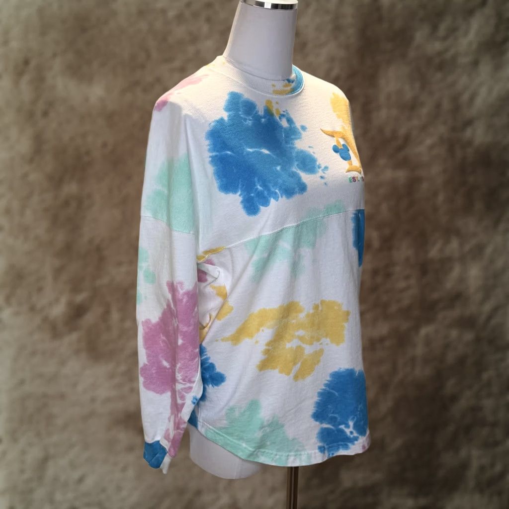 Disney VINTAGE Disneyland Resort Spirit Jersey Shirt Womens XS Pastel Tie Dye Long Sleeve Size XS / US 0-2 / IT 36-38 - 1 Thumbnail