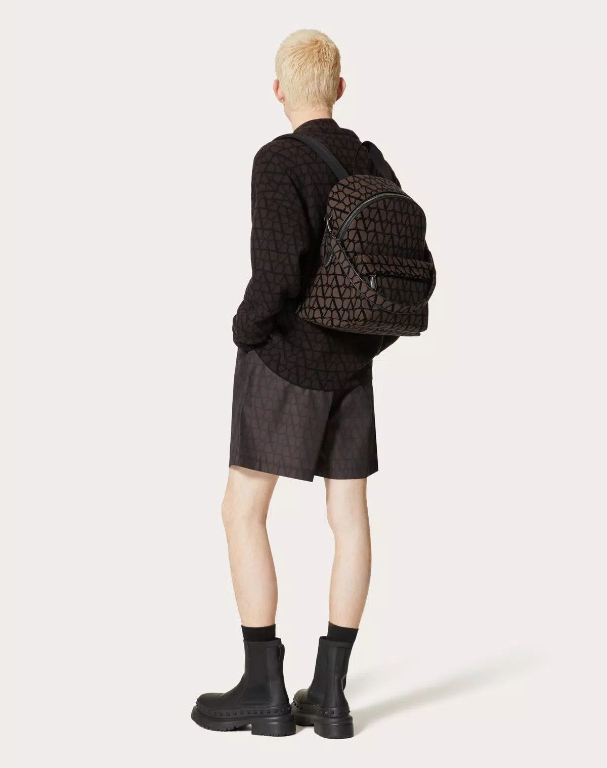 Valentino oc11z0625 Size:OS/Toile Iconographe Backpack in Black Size ONE SIZE - 7 Thumbnail