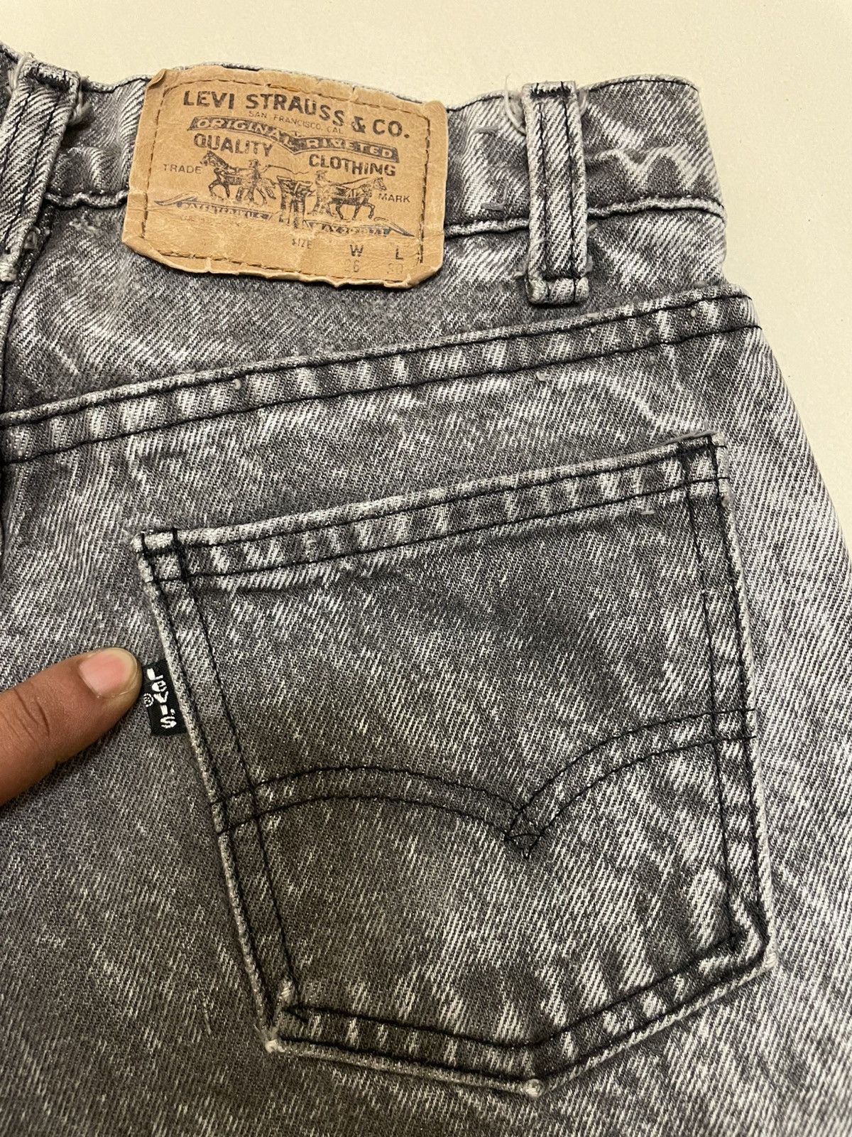 Levi's Vintage Clothing Vtg 80s Levis 705 Acid Wash Gray Denim Size US 26 / EU 42 - 6 Thumbnail