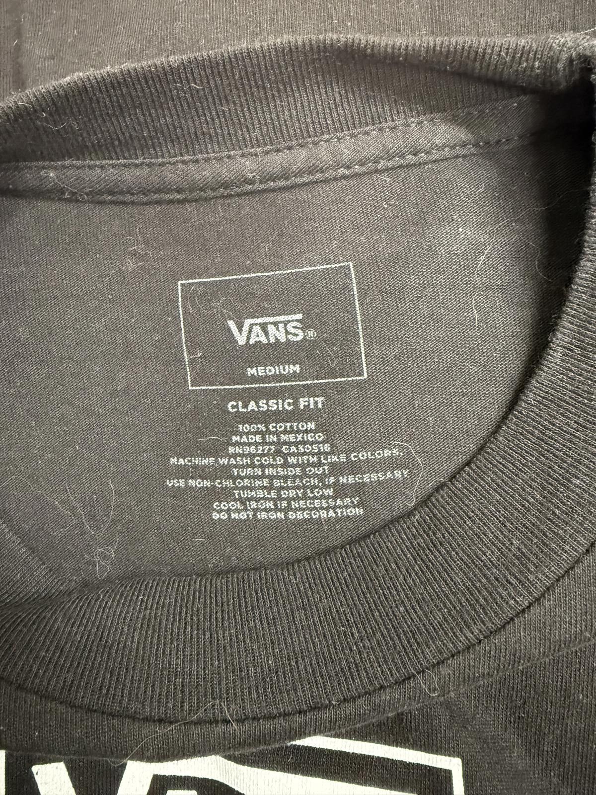 Vans Vans Black Long Sleeve Logo T-Shirt Size US M / EU 48-50 / 2 - 4 Thumbnail