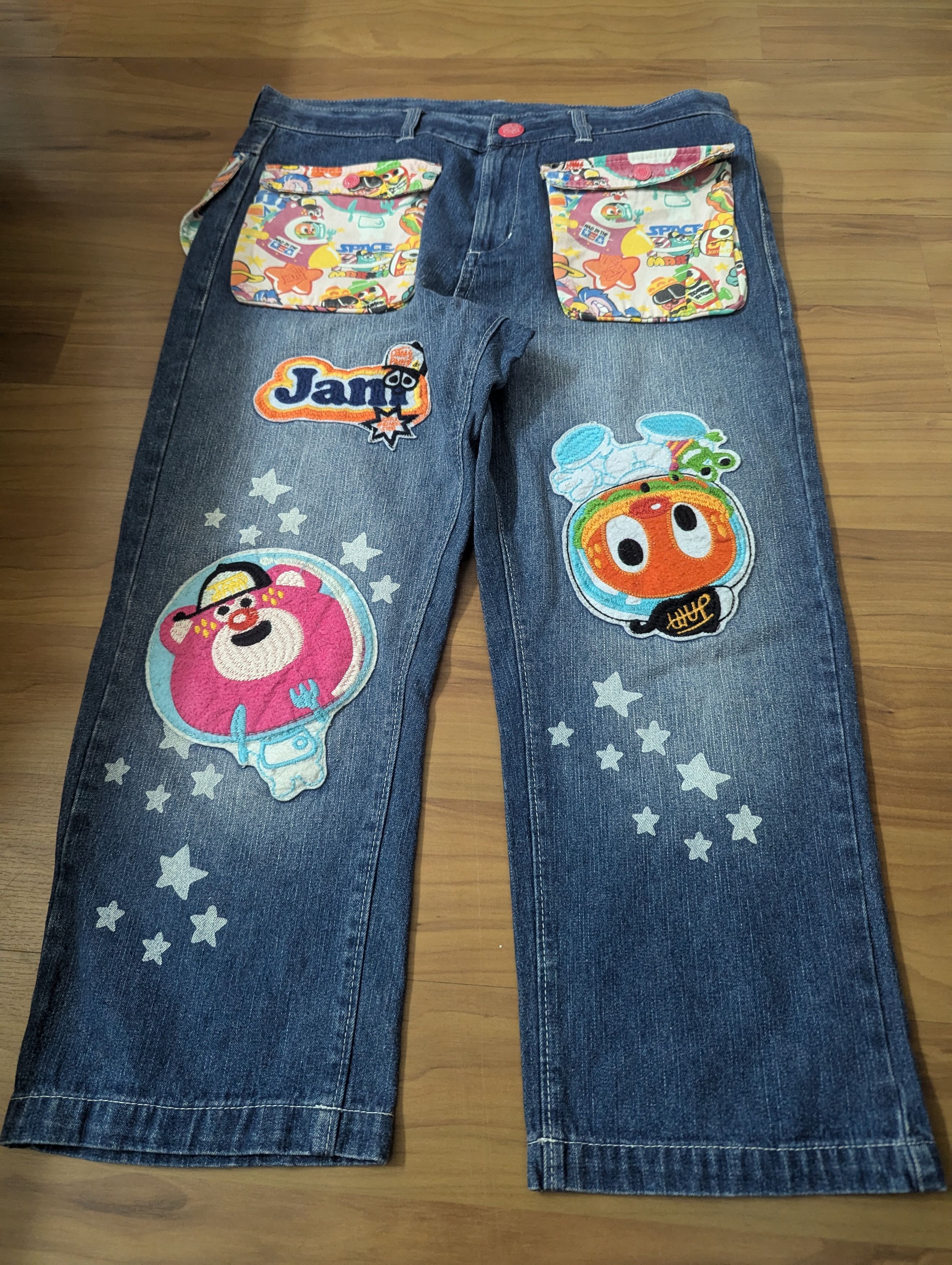 Hysteric Glamour × PPFM Colourful Like Takashi Murokami Japanese Brand Cropped Jeans Size US 32 / EU 48 - 1 Thumbnail