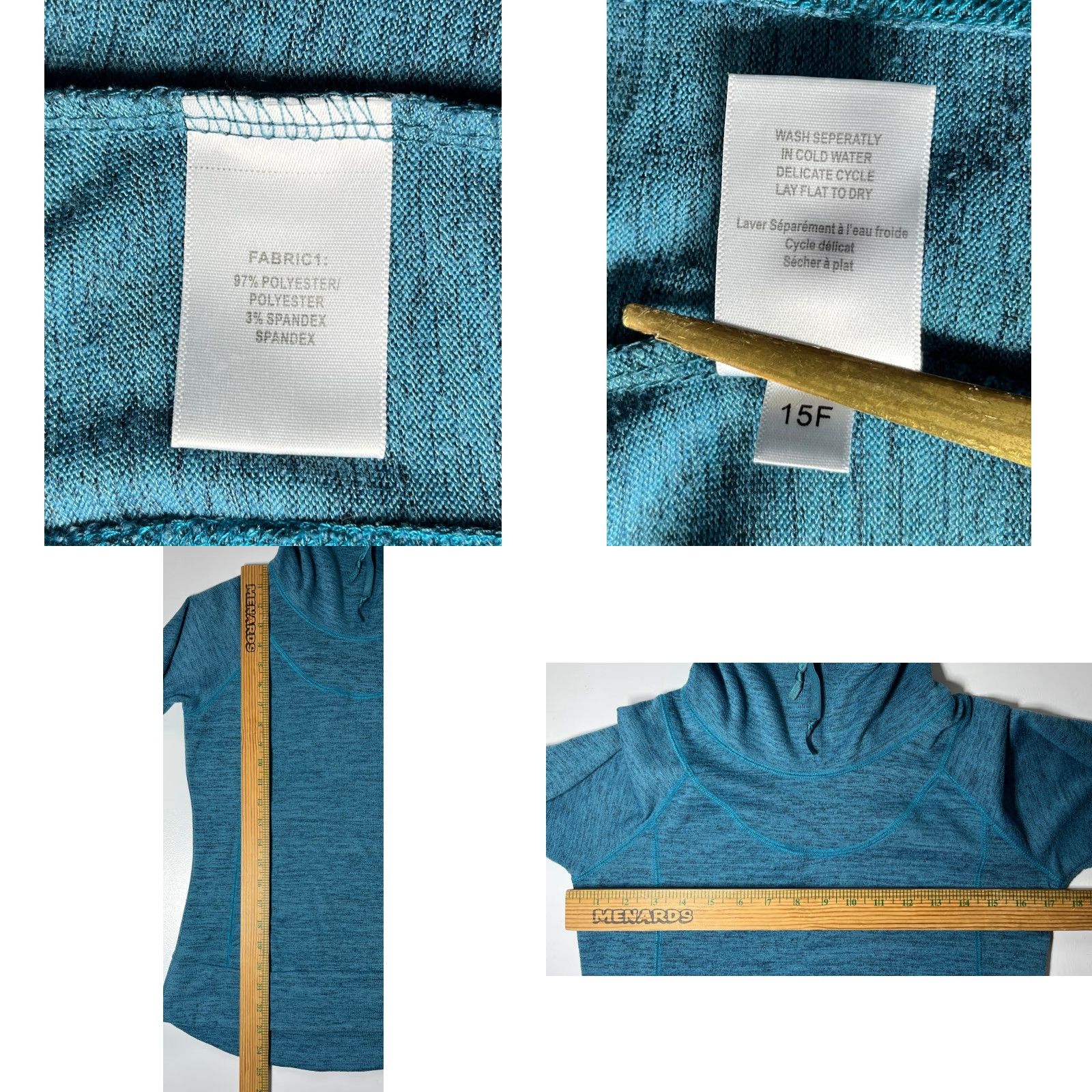 KangaROOS Womens Kuhl Lea Pullover Shirt S Heather Blue Kangaroo Pockets Cowl Neck Long Sleeve Casual Travel Vintage Womens Size S / US 4 / IT 40 - 8 Thumbnail