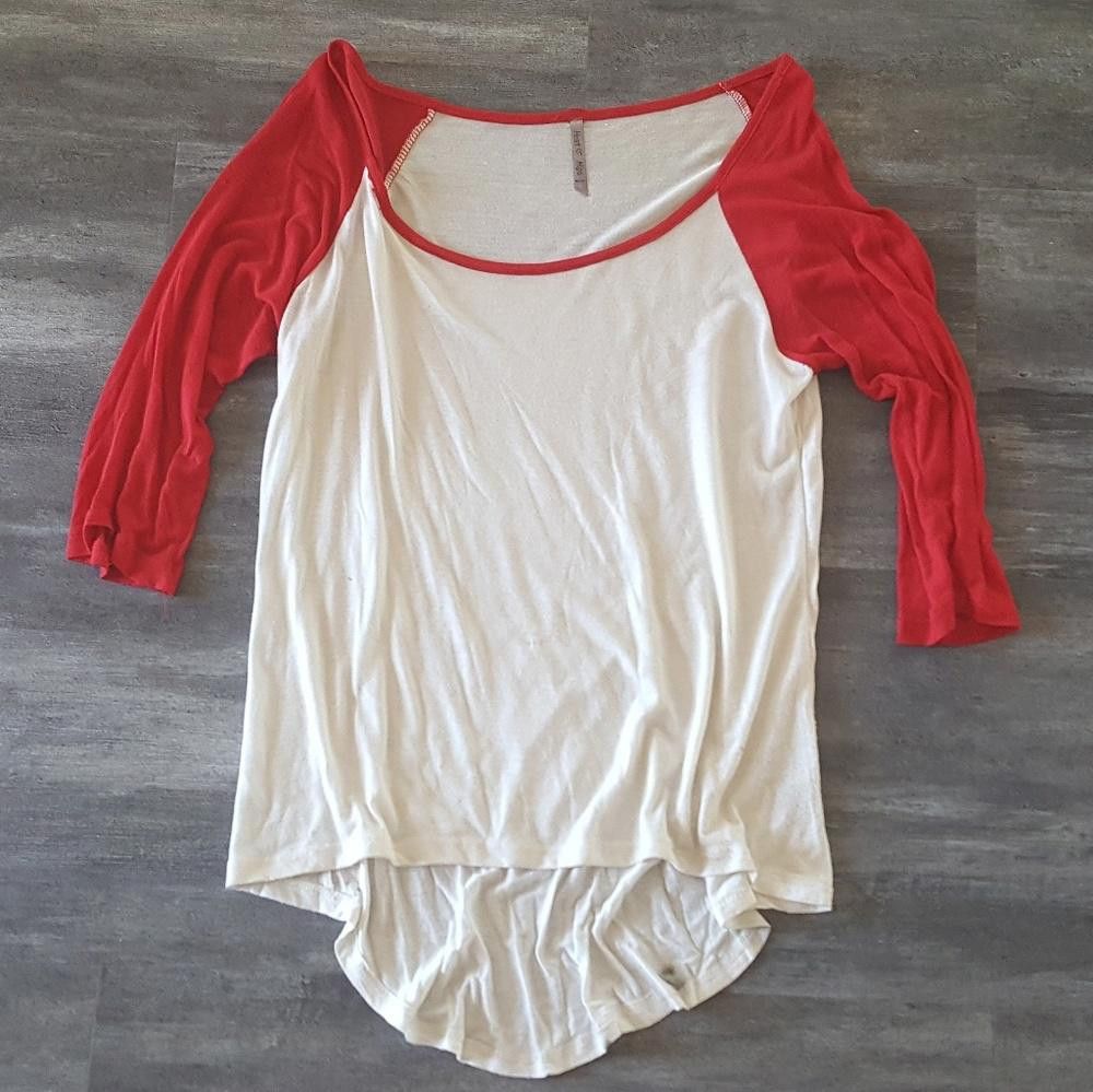 Designer White Red Baseball H&H 3/4 Sleeve Size M / US 6-8 / IT 42-44 - 1 Thumbnail