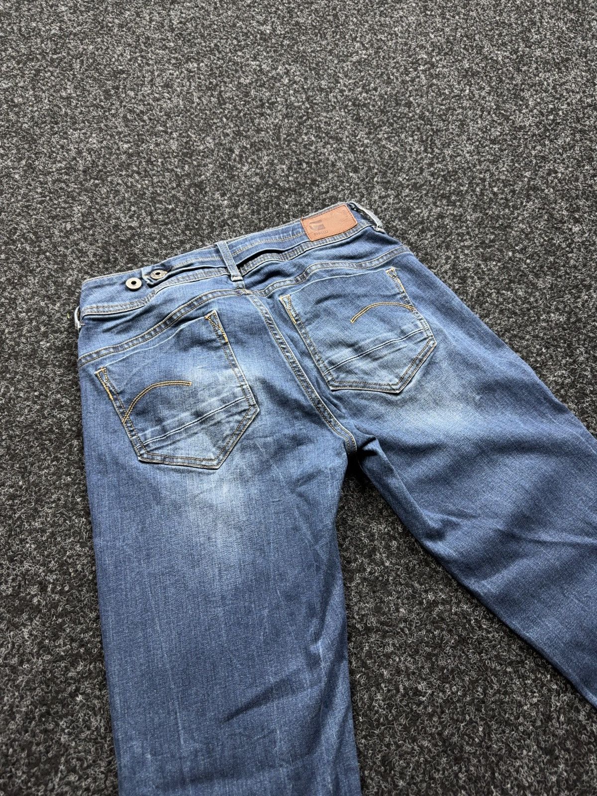 G-Star 00s Y2K G-Star RAW Midge Straight Punk Rock Dark Wash Jeans Size 30" / US 8 / IT 44 - 16 Thumbnail