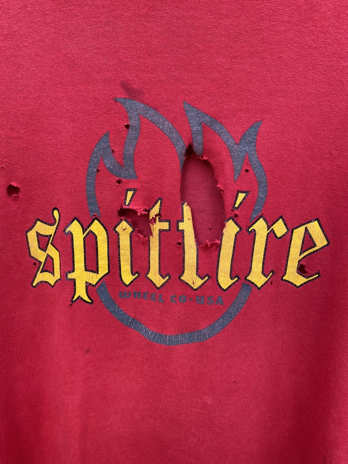 Spitfire Vintage Rare Skate 00s Tee SPITFIRE Big Logo Distressed Size US M / EU 48-50 / 2 - 7 Thumbnail