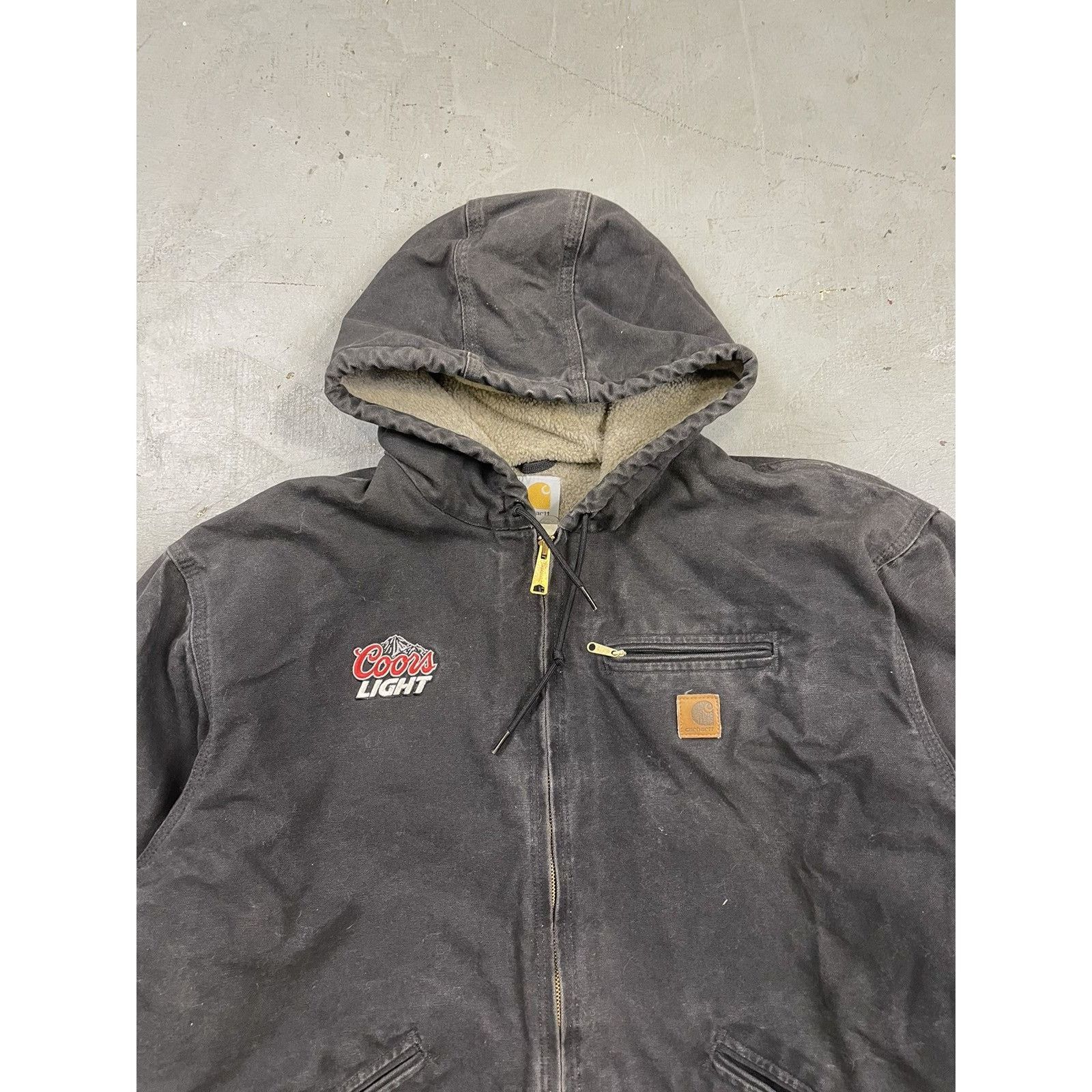 Carhartt Vintage boxy black fleece lined carhartt hooded jacket 3XL Size US XXL / EU 58 / 5 - 5 Thumbnail