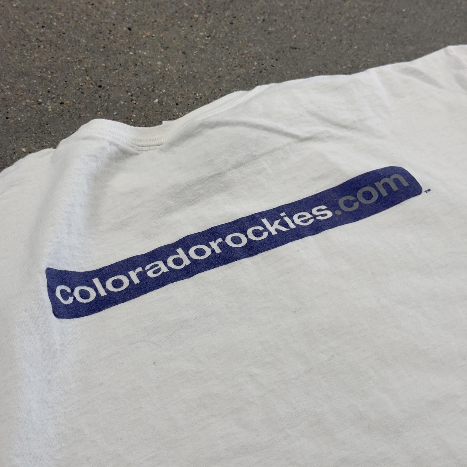 Fruit Of The Loom Vtg FOTL Heavy Cotton Colorado Rockies MLB.com T-Shirt XL Size US XL / EU 56 / 4 - 7 Thumbnail