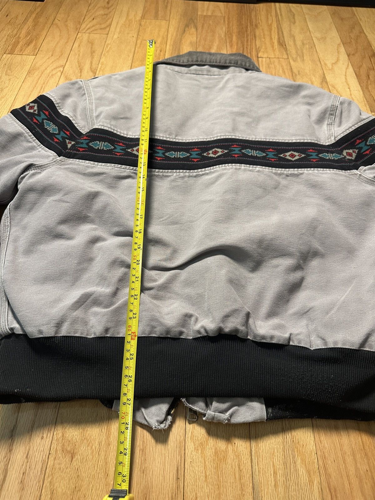 Carhartt Carhartt Aztec Grail Jacket J77CMT Grey 1999 XL Distressed Size US XL / EU 56 / 4 - 7 Thumbnail