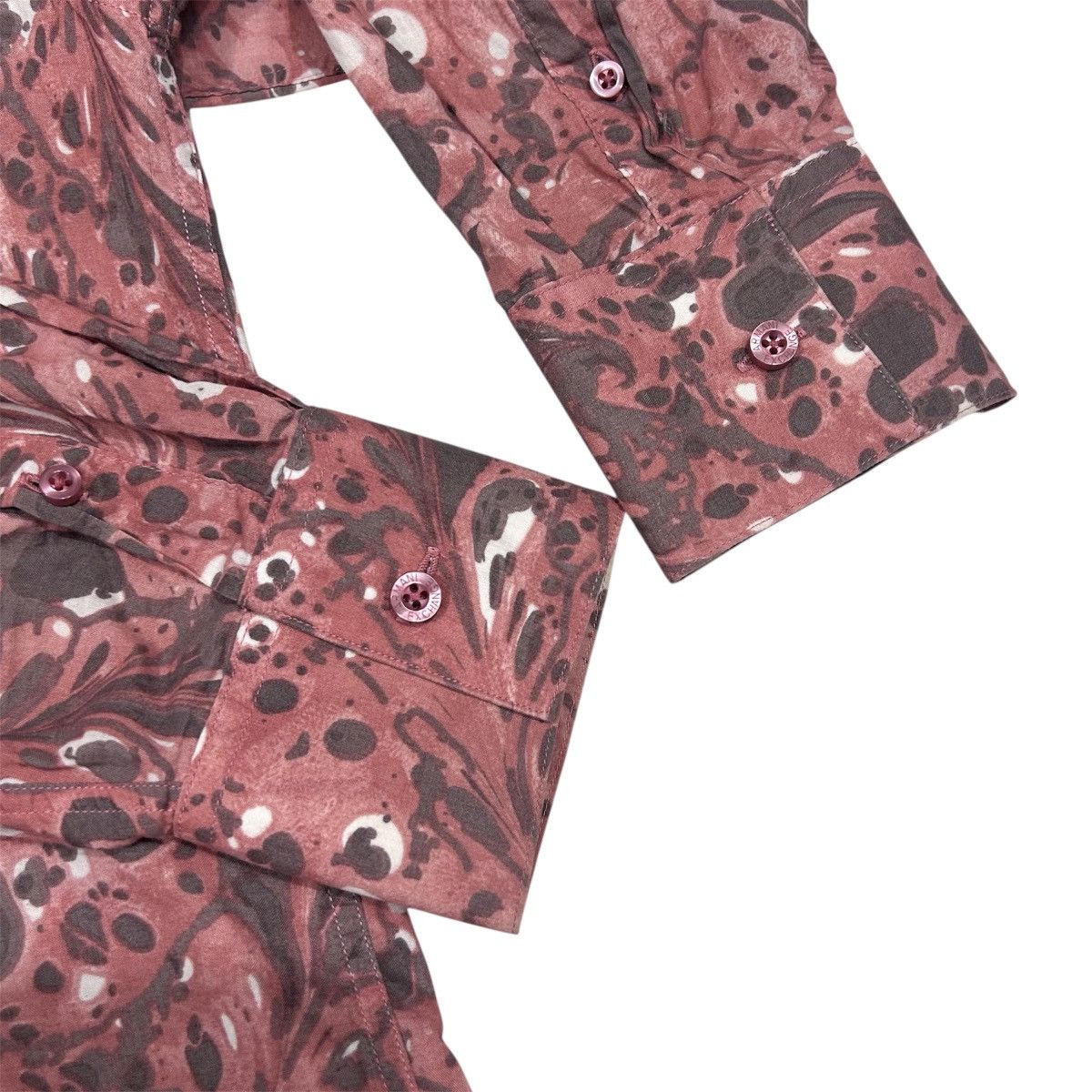 Armani Exchange Armani Exchange Red Fluid Art Button Up Longsleeves Shirt Size US S / EU 44-46 / 1 - 6 Thumbnail