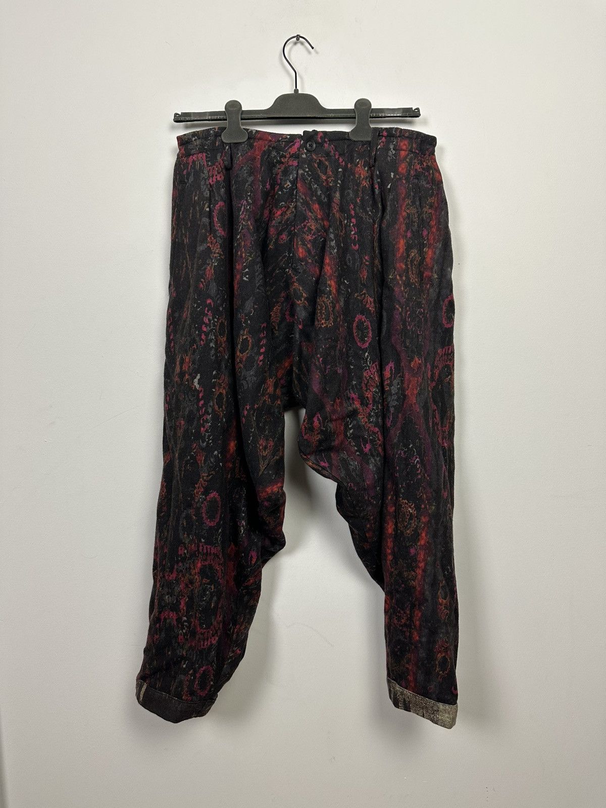Yohji Yamamoto Pour Homme Wool Blend Patterned Lounge Pants Size US 30 / EU 46 - 1 Thumbnail