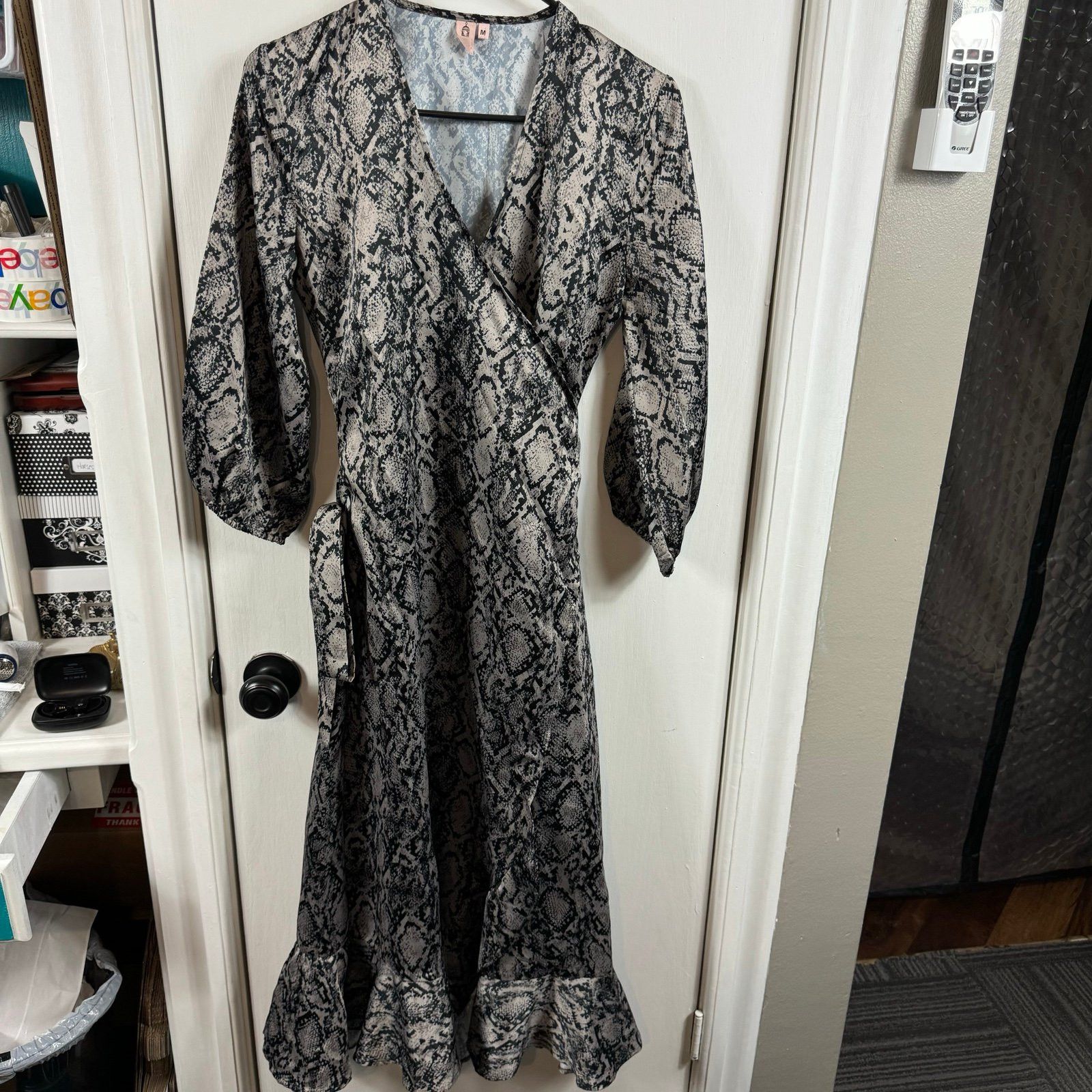 Becksondergaard Beck Sondergaard Snakey Alva Dress satin wrap style kimono Size M / US 6-8 / IT 42-44 - 3 Thumbnail