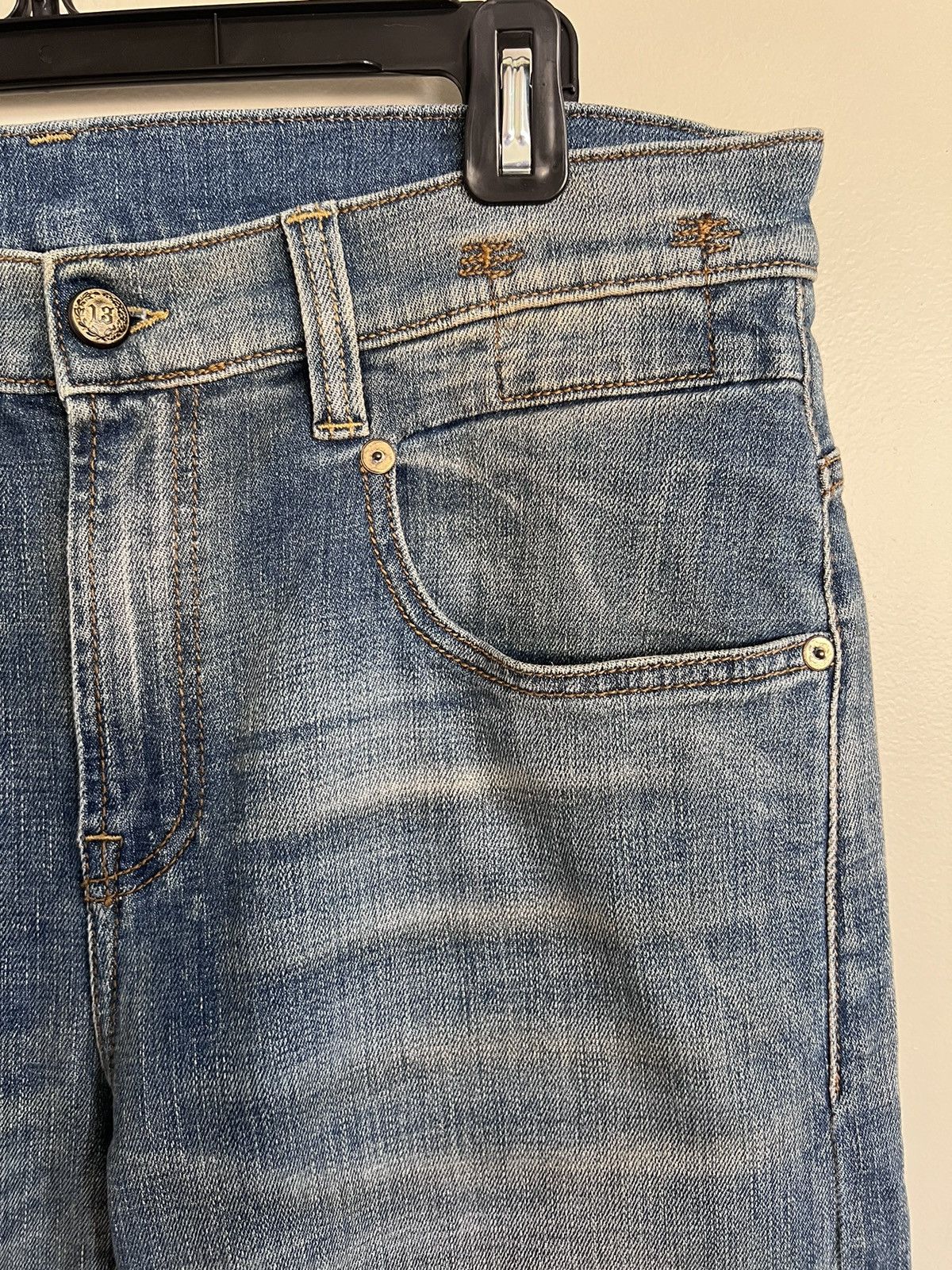 R13 Faded dirty wash SS16 Boy jeans,sz 33, Italy, worn X 2 Size US 33 - 13 Thumbnail