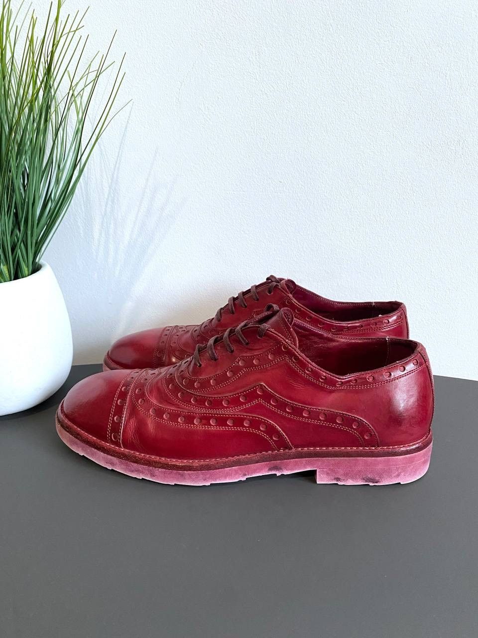 Dolce & Gabbana Dolce&Gabbana Men’s Shoes Red Leather Made in Italy, EU 41 Size US 8 / EU 41 - 7 Thumbnail