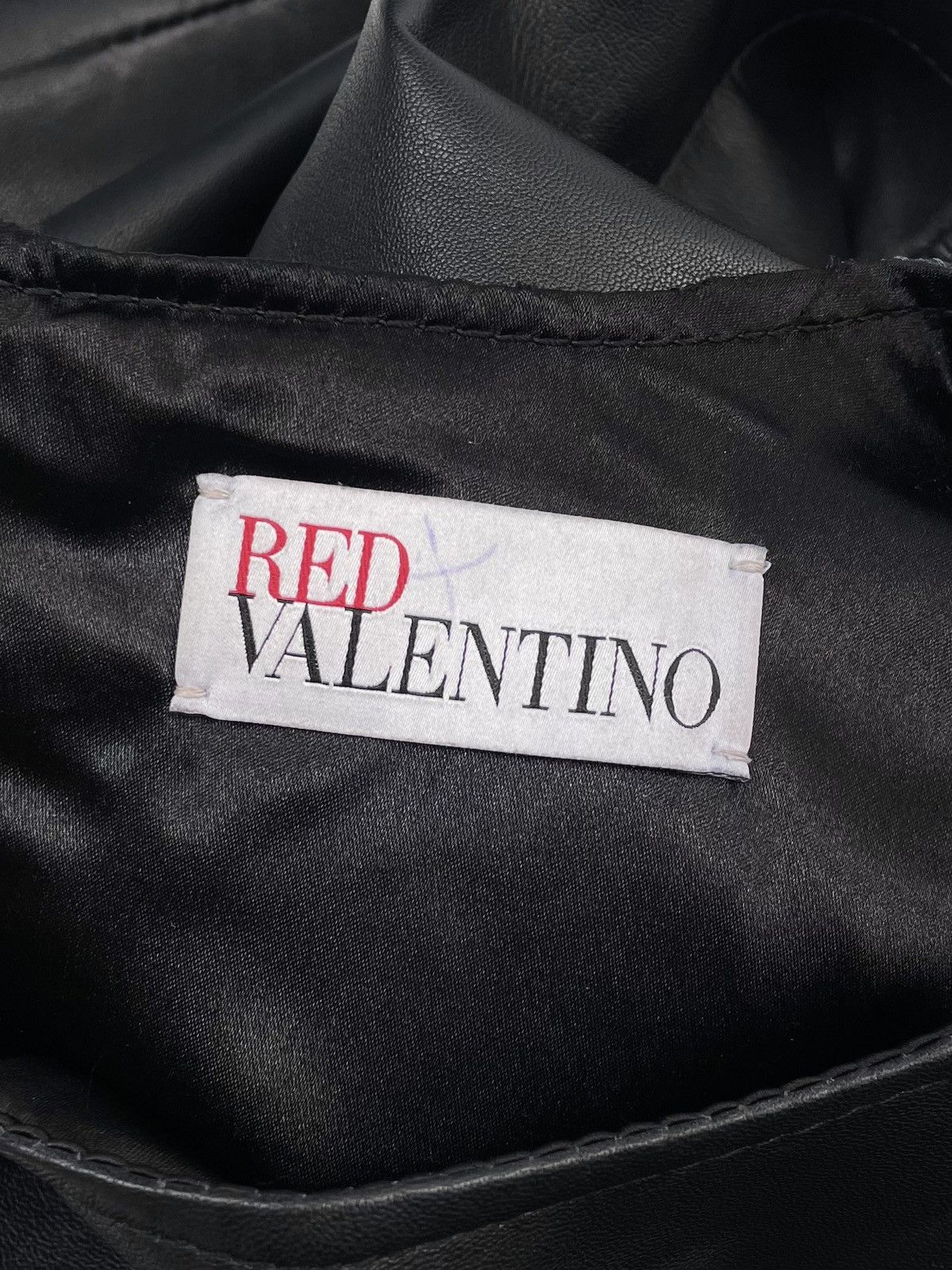 RED Valentino RED Valentino Lambskin Leather Sleeveless Bow Dress – IT 46 Size L / US 10 / IT 46 - 10 Thumbnail