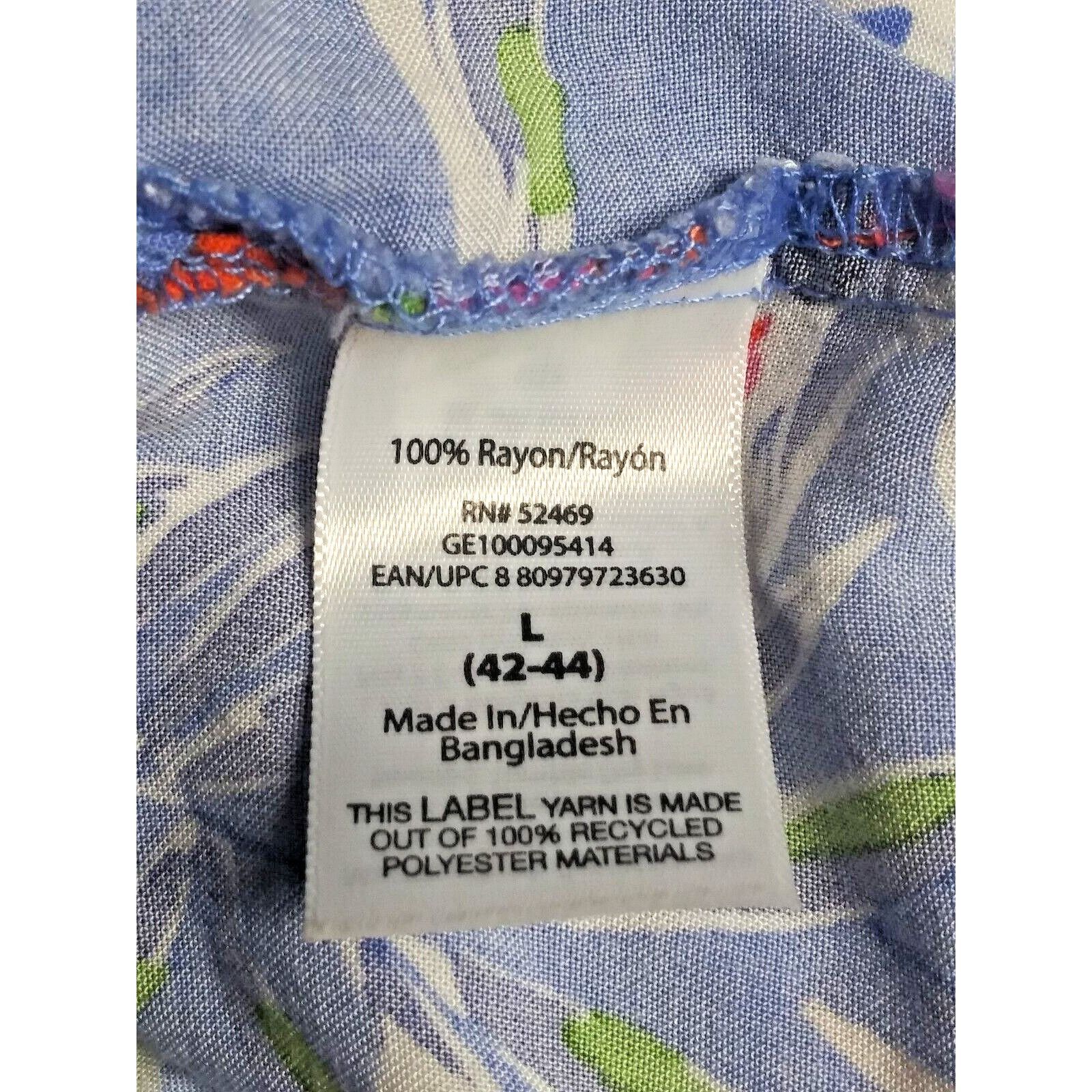 George George Mens Hawaiian Shirt L(42-44) Tropical Birds blue oran Size US L / EU 52-54 / 3 - 9 Thumbnail