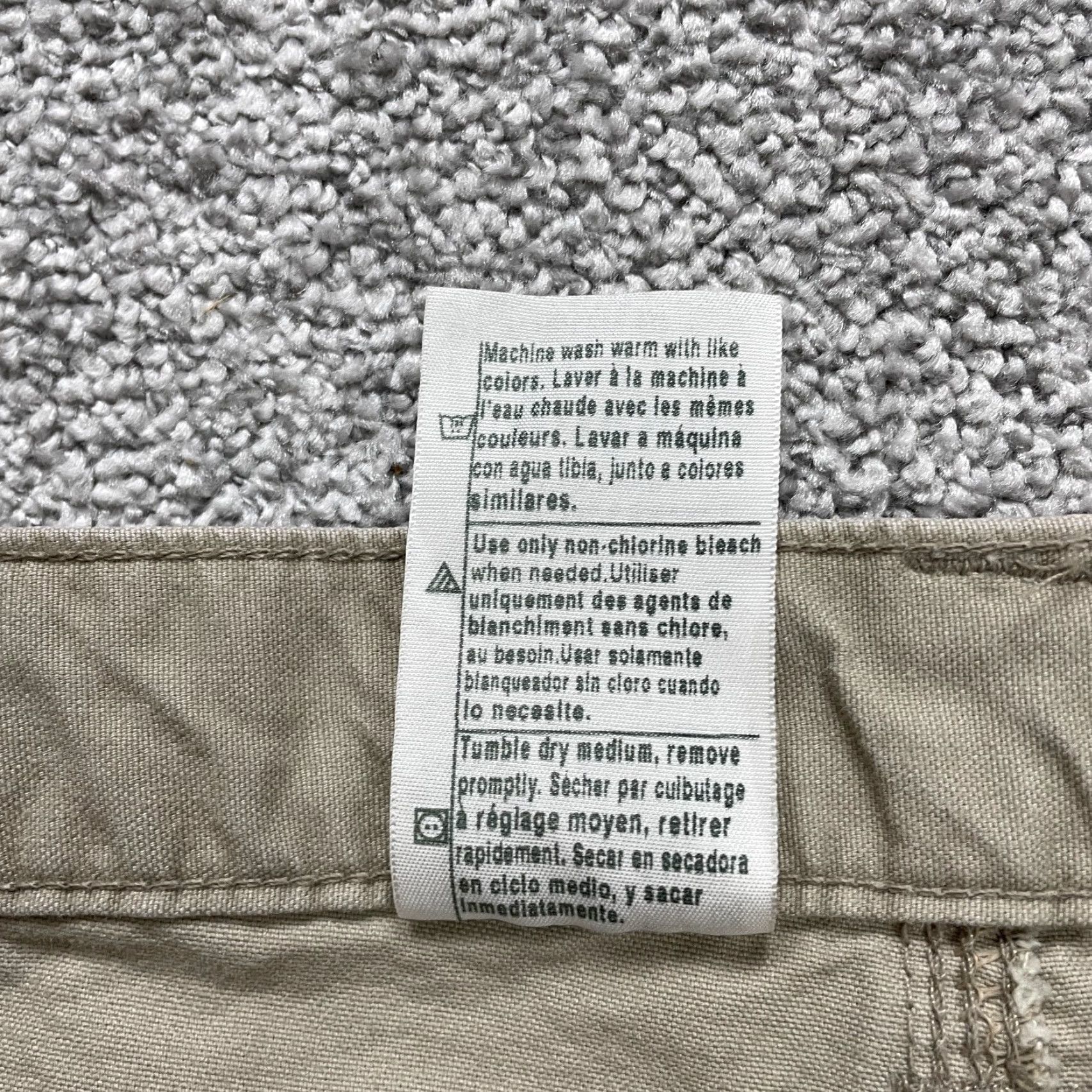 Carhartt VINTAGE Carhartt Workwear Pants Carpenter Fit Mens 42x30 Beige Cotton Straight Button Zipper Classic Size US 42 / EU 58 - 6 Thumbnail