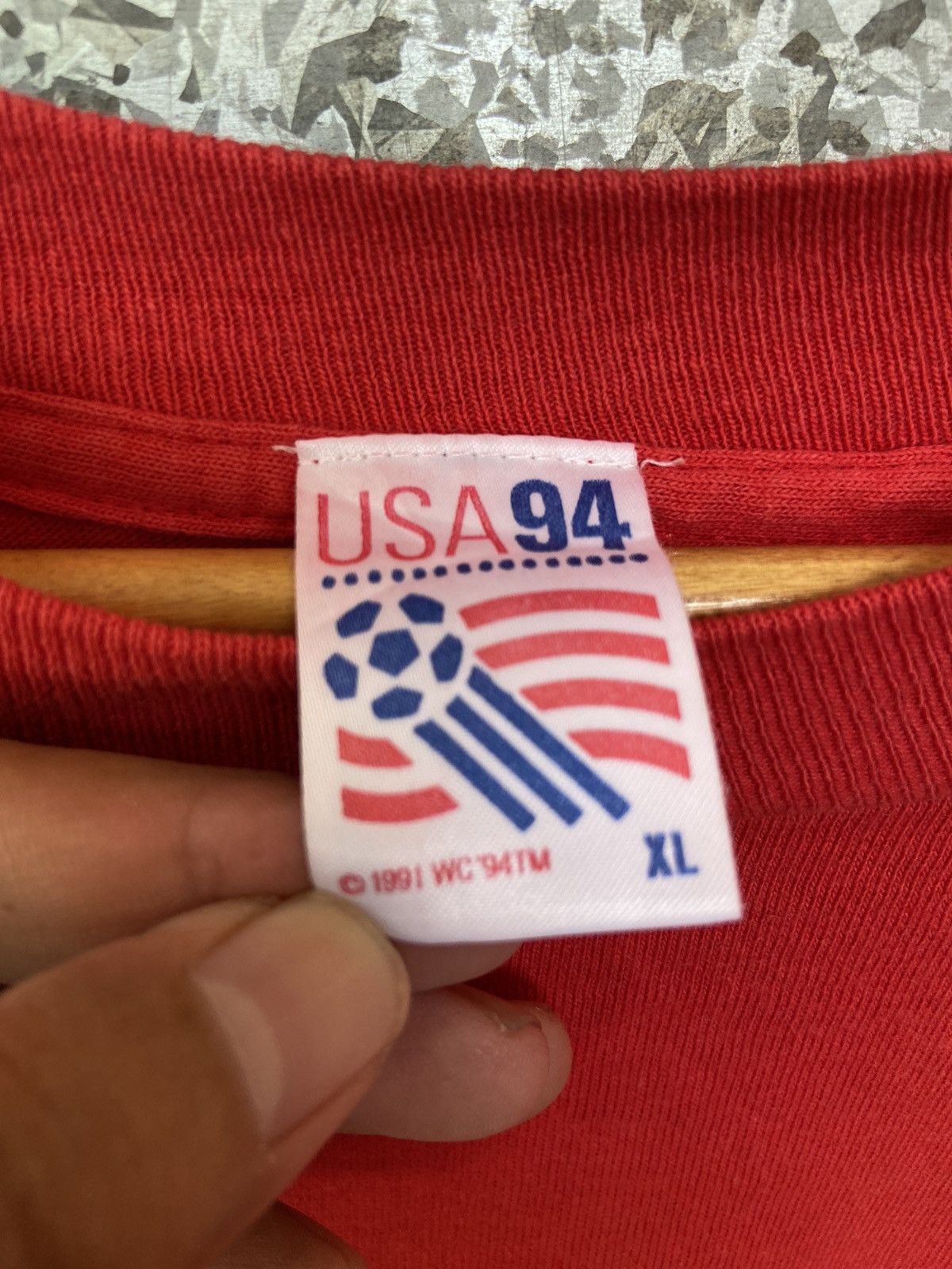 Vintage 🔥 Vintage 90s Vtg World cup t shirt soccer USA 1994 Size US XL / EU 56 / 4 - 8 Thumbnail