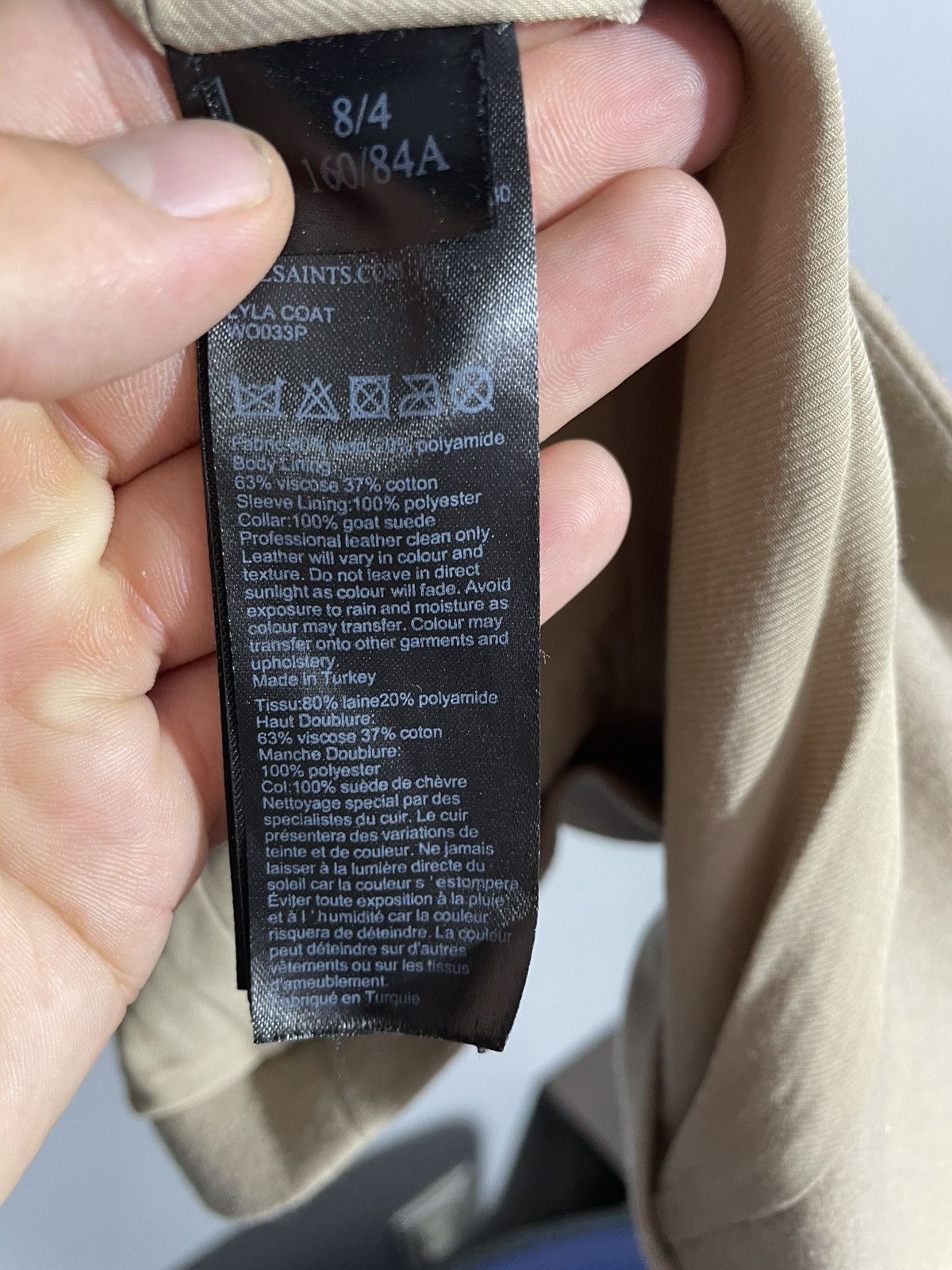 Allsaints Allsaints Lyla Coat Beige size 36 Size XS / US 0-2 / IT 36-38 - 12 Thumbnail