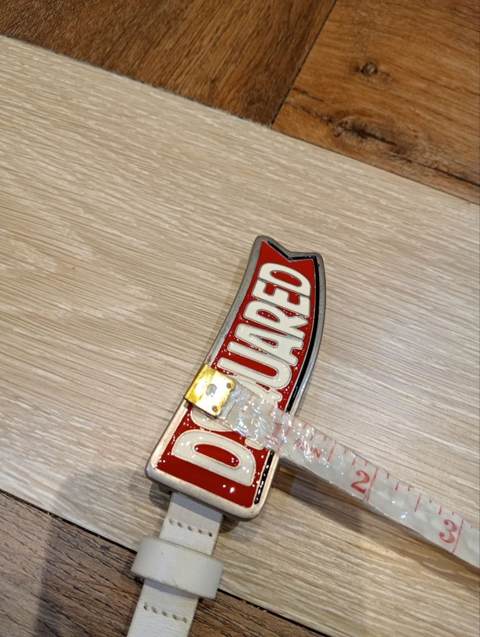 Dsquared2 DSQUARED WHITE LEATHER BELT Size ONE SIZE - 4 Thumbnail