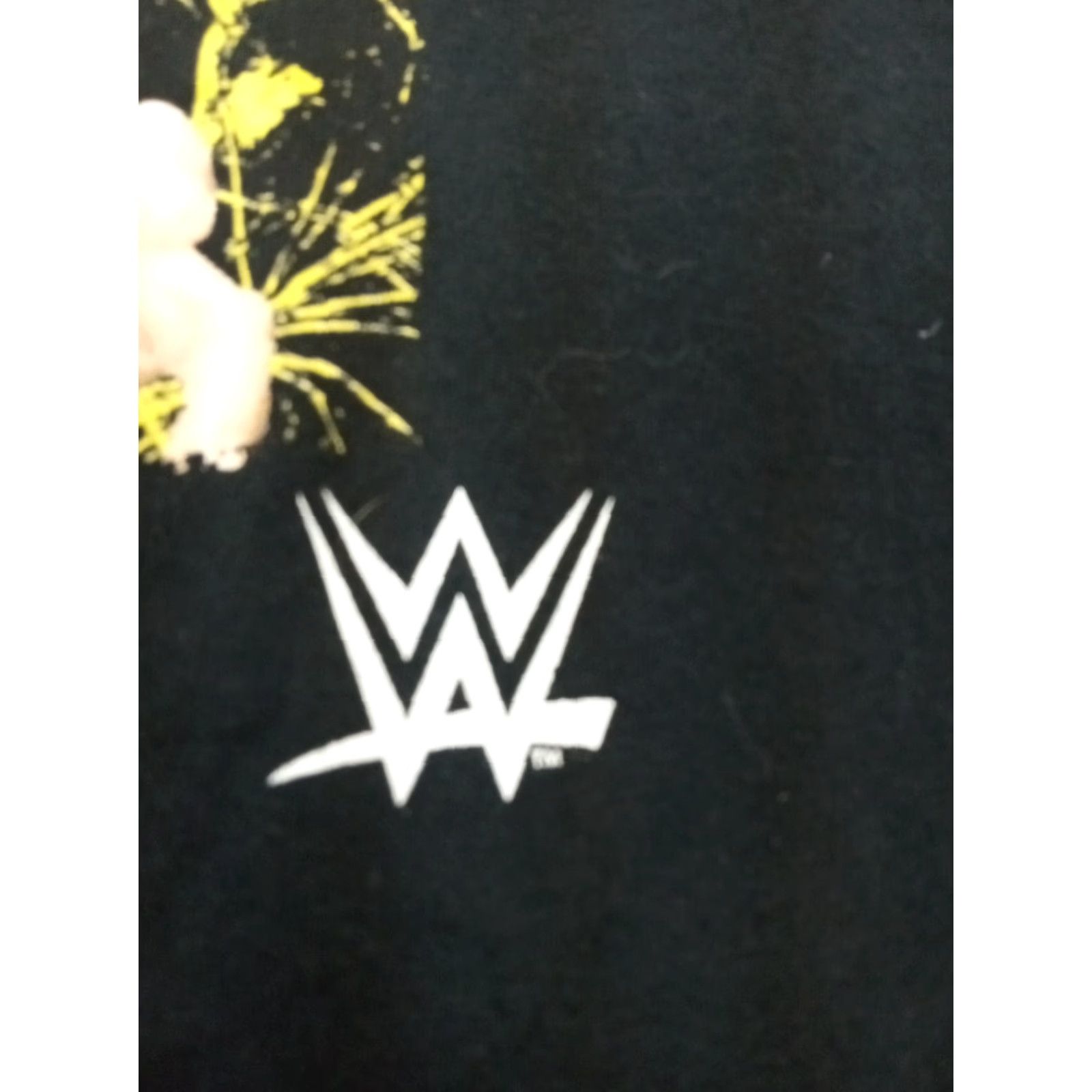 Vintage WWE Women's XL T-Shirt Black John Cena WWE Superstars Graphic Print Crew Neck Short Sleeve Striped Sleeves Cotton Regular Fit Size XL / US 12-14 / IT 48-50 - 7 Thumbnail