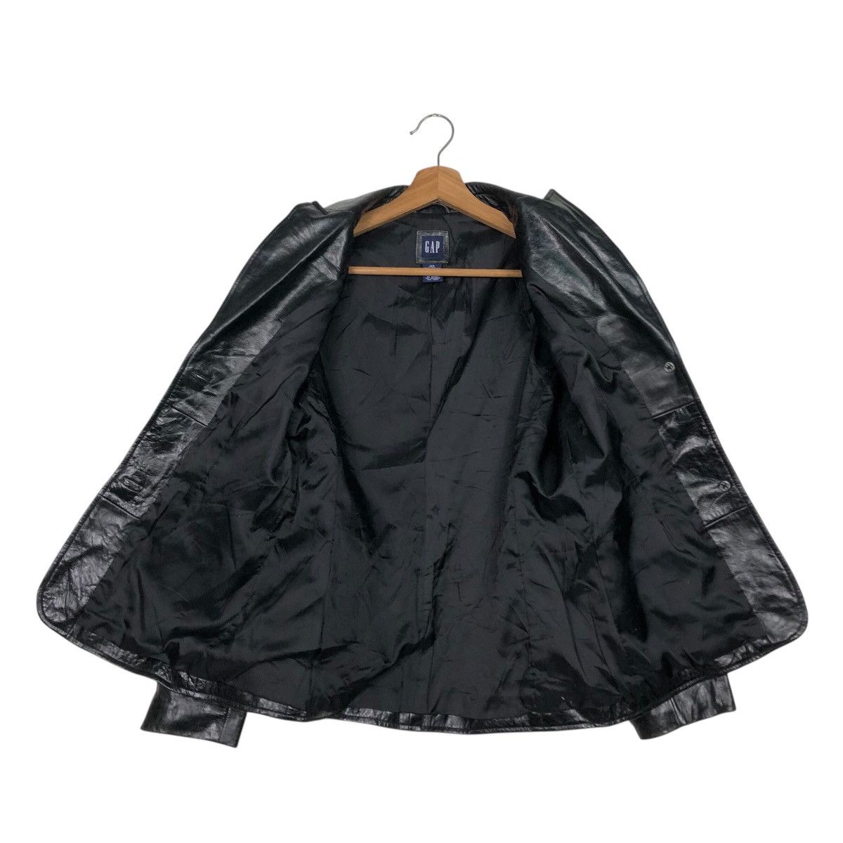 Japanese Brand 📌Rich Black Vintage Biker Leather Jacket Gap Issey Miyake Size US XS / EU 42 / 0 - 14 Thumbnail