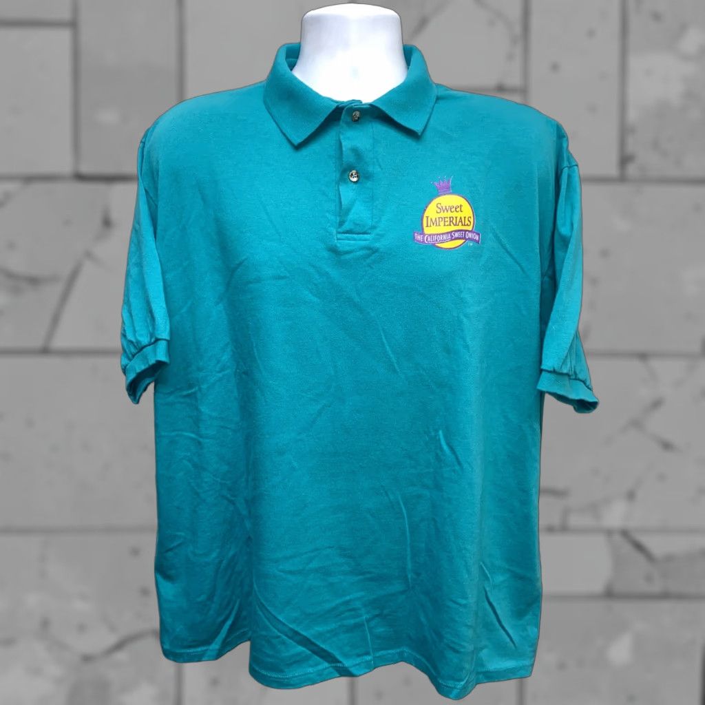 Hanes Hanes Polo Shirt Teal 2XL Men Golf Solid Collared Short Sleeve USA Made Vtg? Size US XXL / EU 58 / 5 - 1 Thumbnail