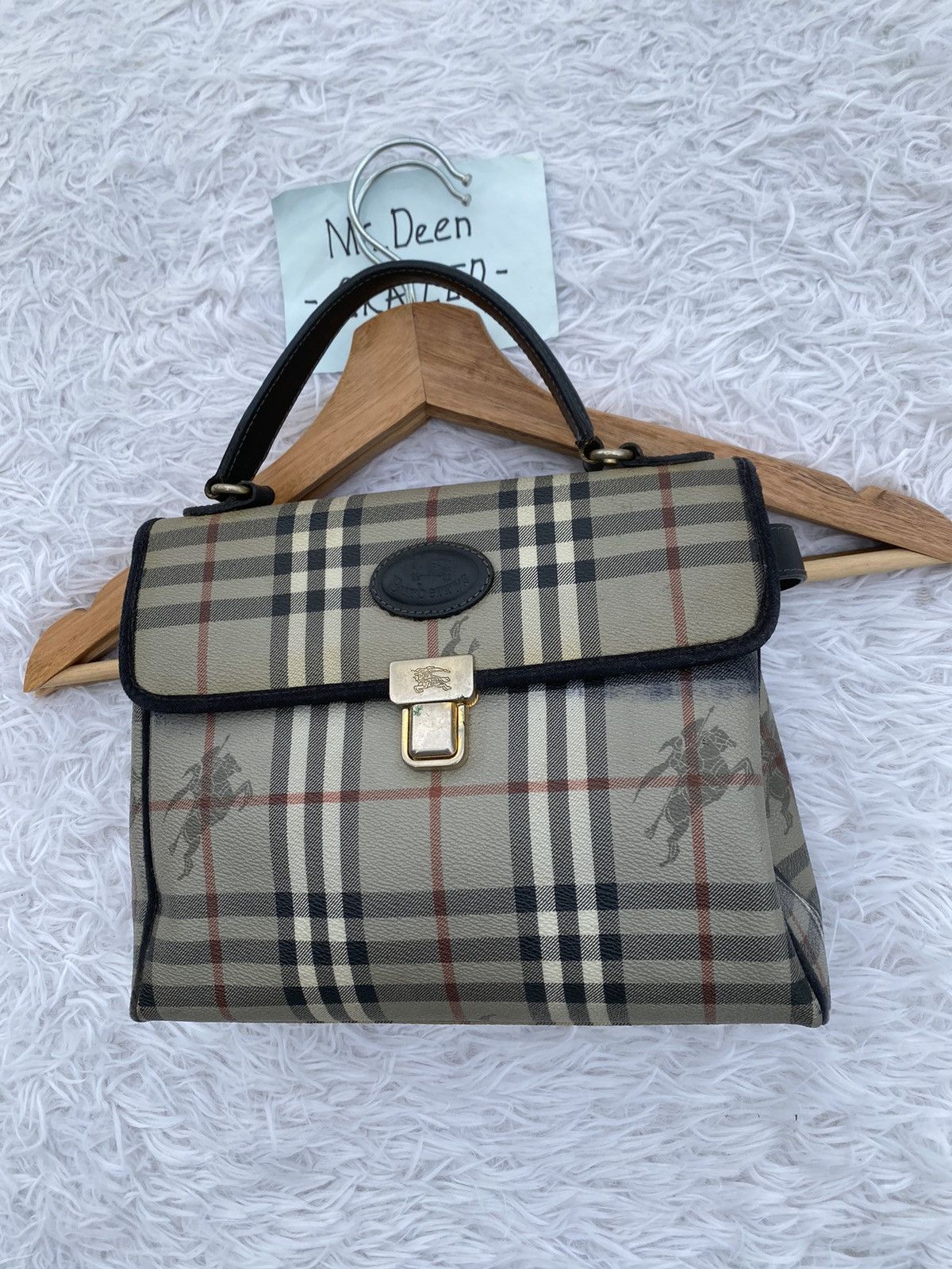 Burberry Rare Vintage 90s Burberry Nova Check Hand Bag Size ONE SIZE - 4 Thumbnail