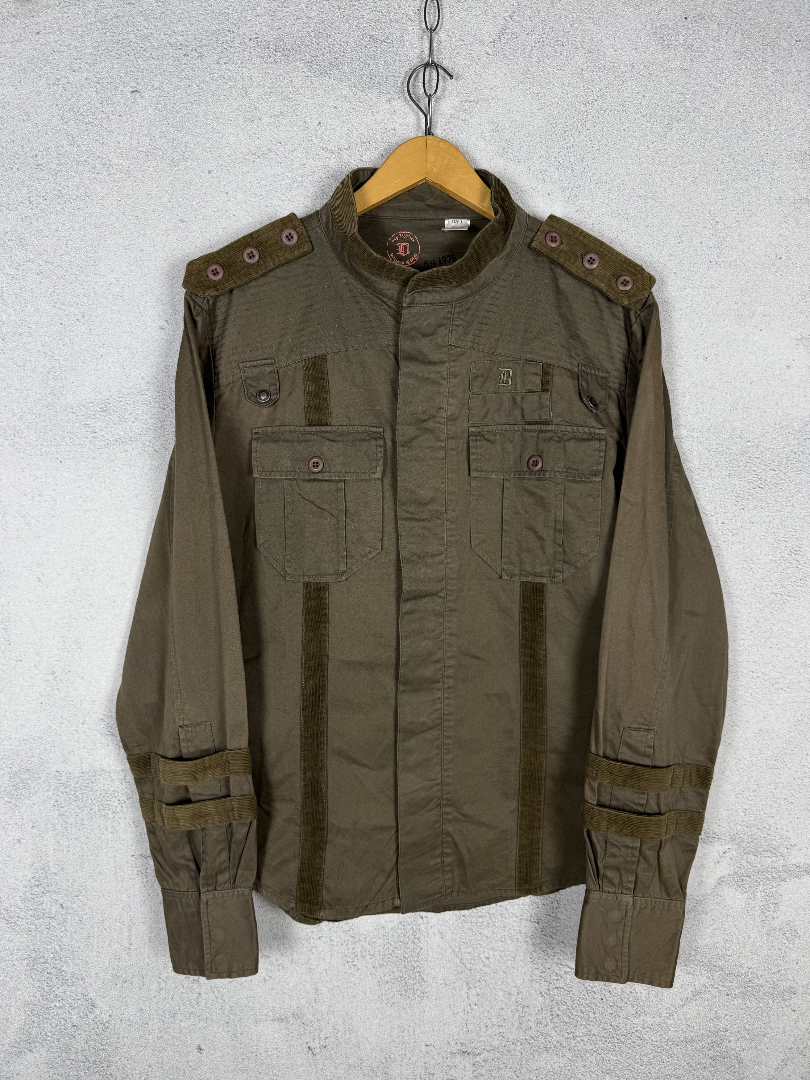 Diesel Y2K Diesel Army Military Shirt Size US L / EU 52-54 / 3 - 1 Thumbnail