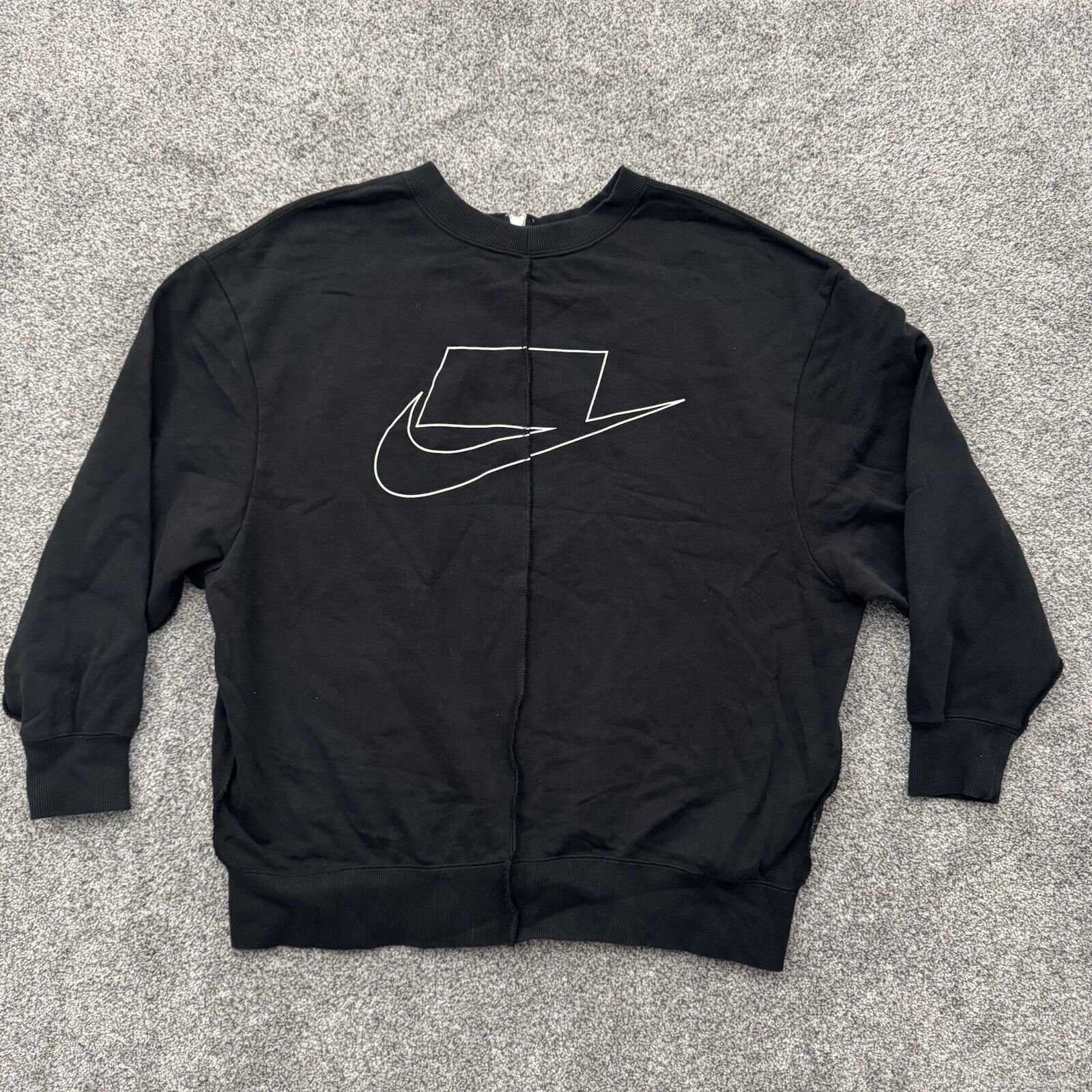 Nike Nike Y2K Sweatshirt Womens Small Back Zipper Deconstructed Size S / US 4 / IT 40 - 1 Thumbnail