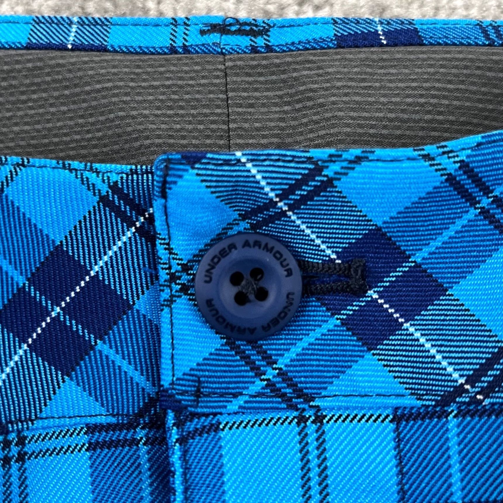 Under Armour Under Armour Shorts Mens Size 40 x 10" Blue Plaid Golf Performance Sport Stretch Size US 40 / EU 56 - 6 Thumbnail