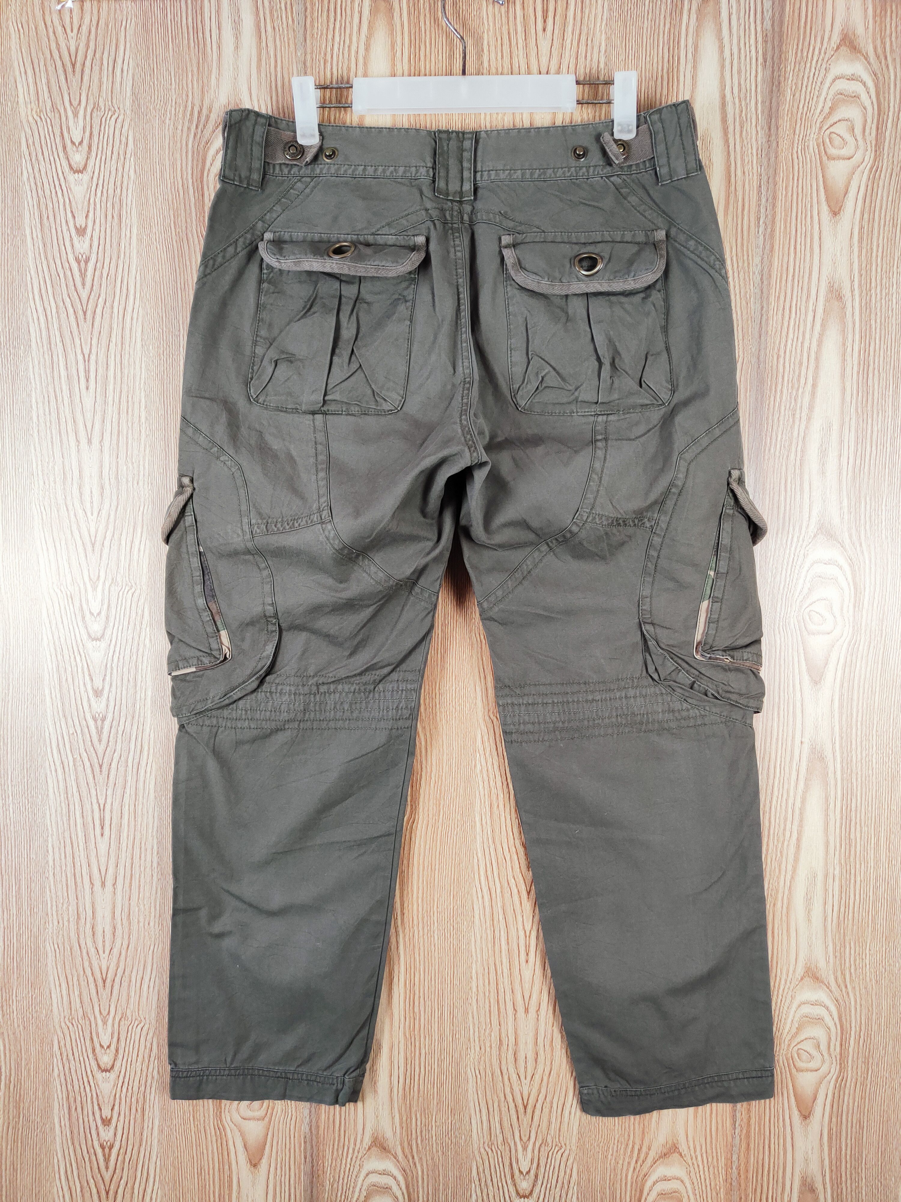 Japanese Brand D Bruins Chinos Green Multipocket Tactical Cargo Pants #W516 Size US 32 / EU 48 - 7 Thumbnail