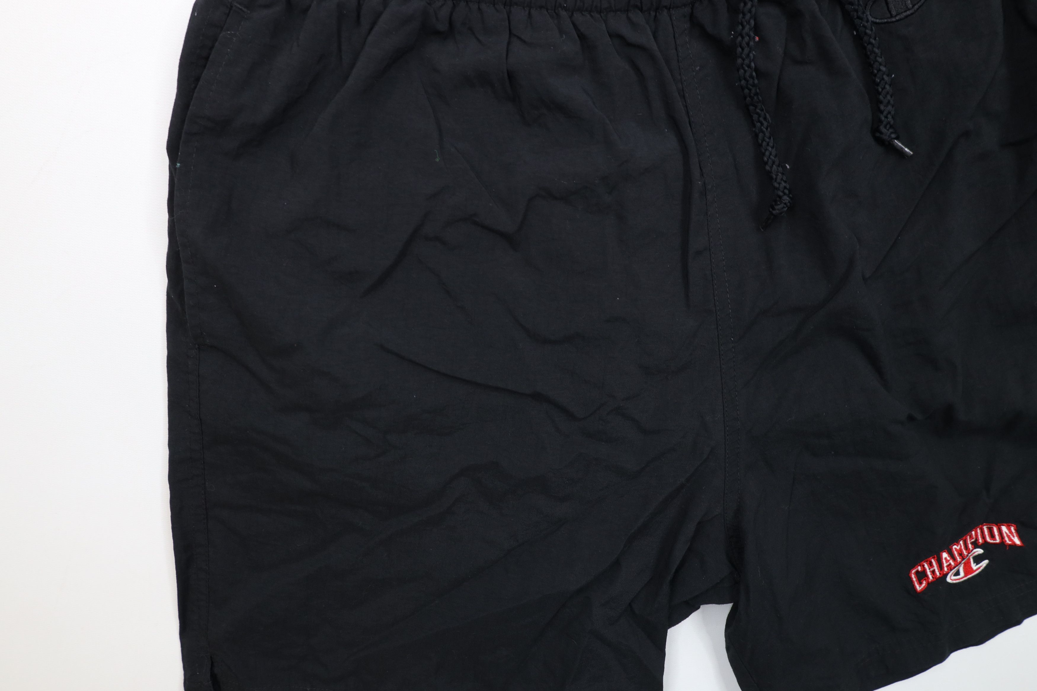 Champion × Vintage Vintage 90s Champion Lined Above Knee Shorts Trunks Black Size US 34 / EU 50 - 8 Thumbnail