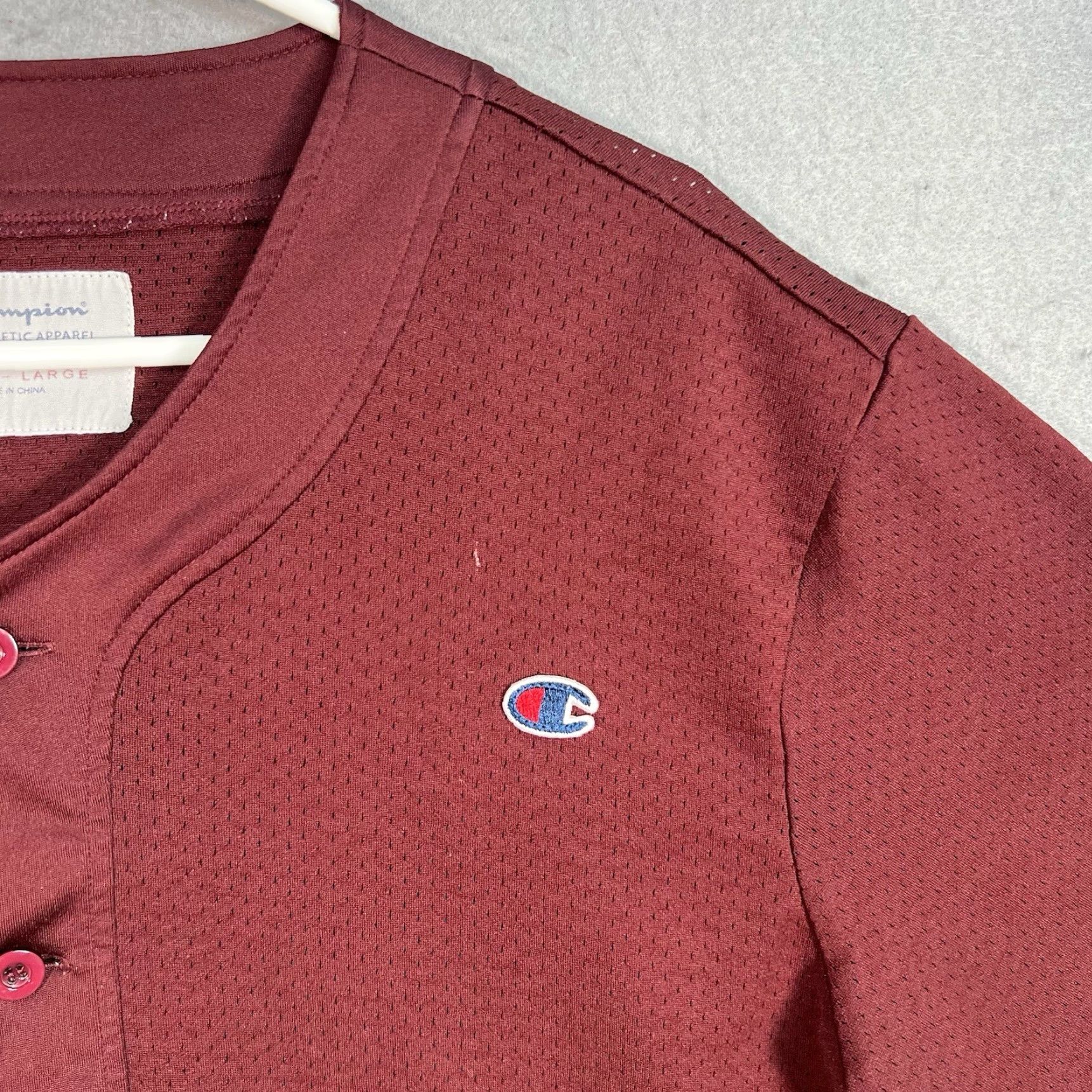Champion VINTAGE Champion Athletic Baseball Jersey Shirt Mens Large Red Jersey Adult Large Red Size US L / EU 52-54 / 3 - 3 Thumbnail