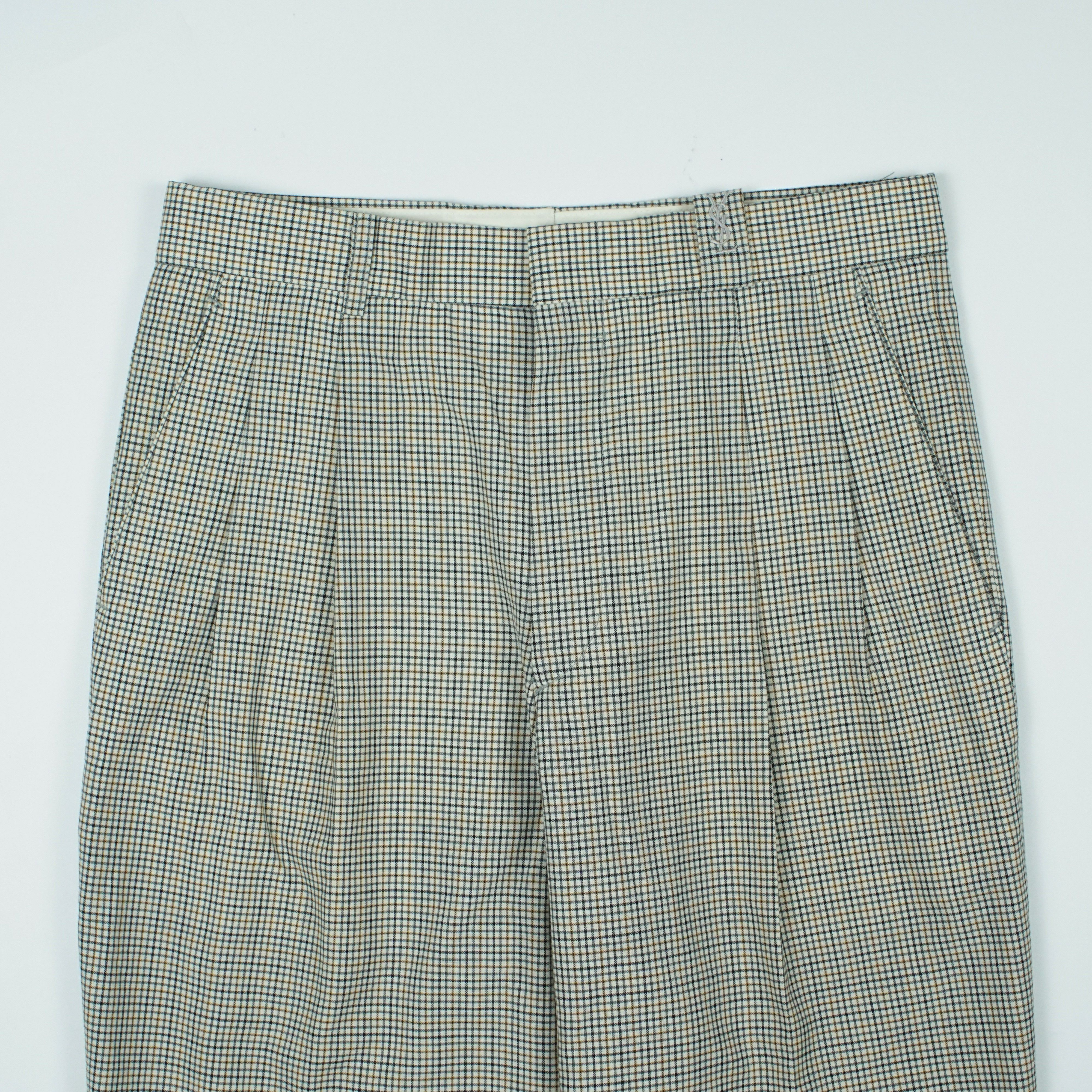 Yves Saint Laurent *NoTariff 90s Yves Saint Laurent Plaid Pants Size 28" / US 6 / IT 42 - 2 Thumbnail