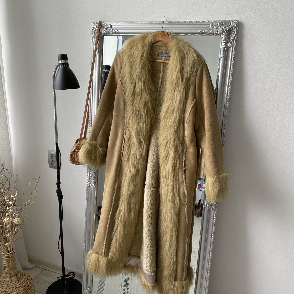 Miss Sixty Vintage 2000s Faux Fur Coat Maxi Y2K Grunge Penny Lane Size S / US 4 / IT 40 - 2 Thumbnail