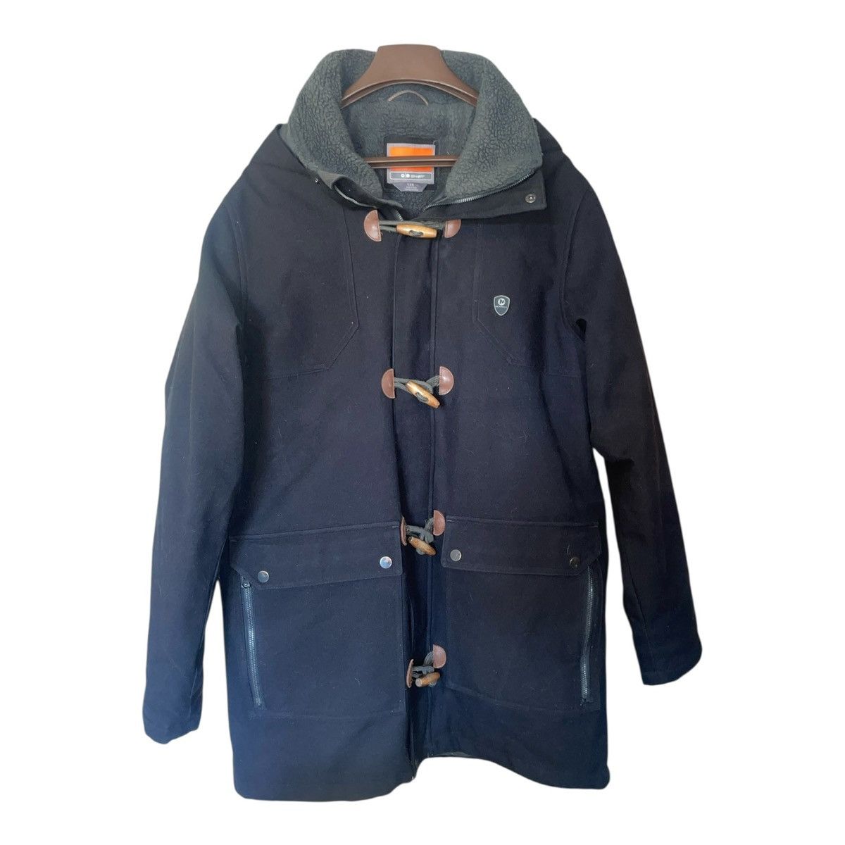 Merrell Merrell Womens Large Hooded Wool Navy Blue Toggle coat Size L / US 10 / IT 46 - 4 Thumbnail