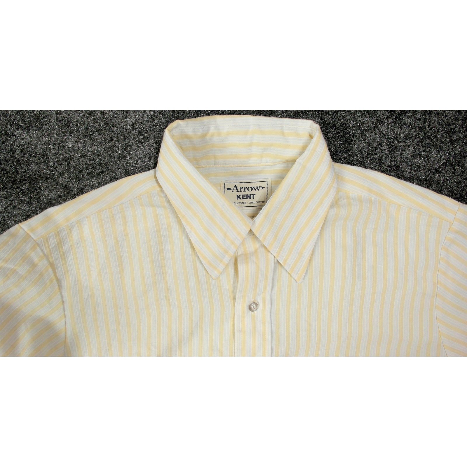 Arrow 70s Arrow Kent Striped Ribbed Point Collar Disco Shirt M Size US M / EU 48-50 / 2 - 6 Thumbnail